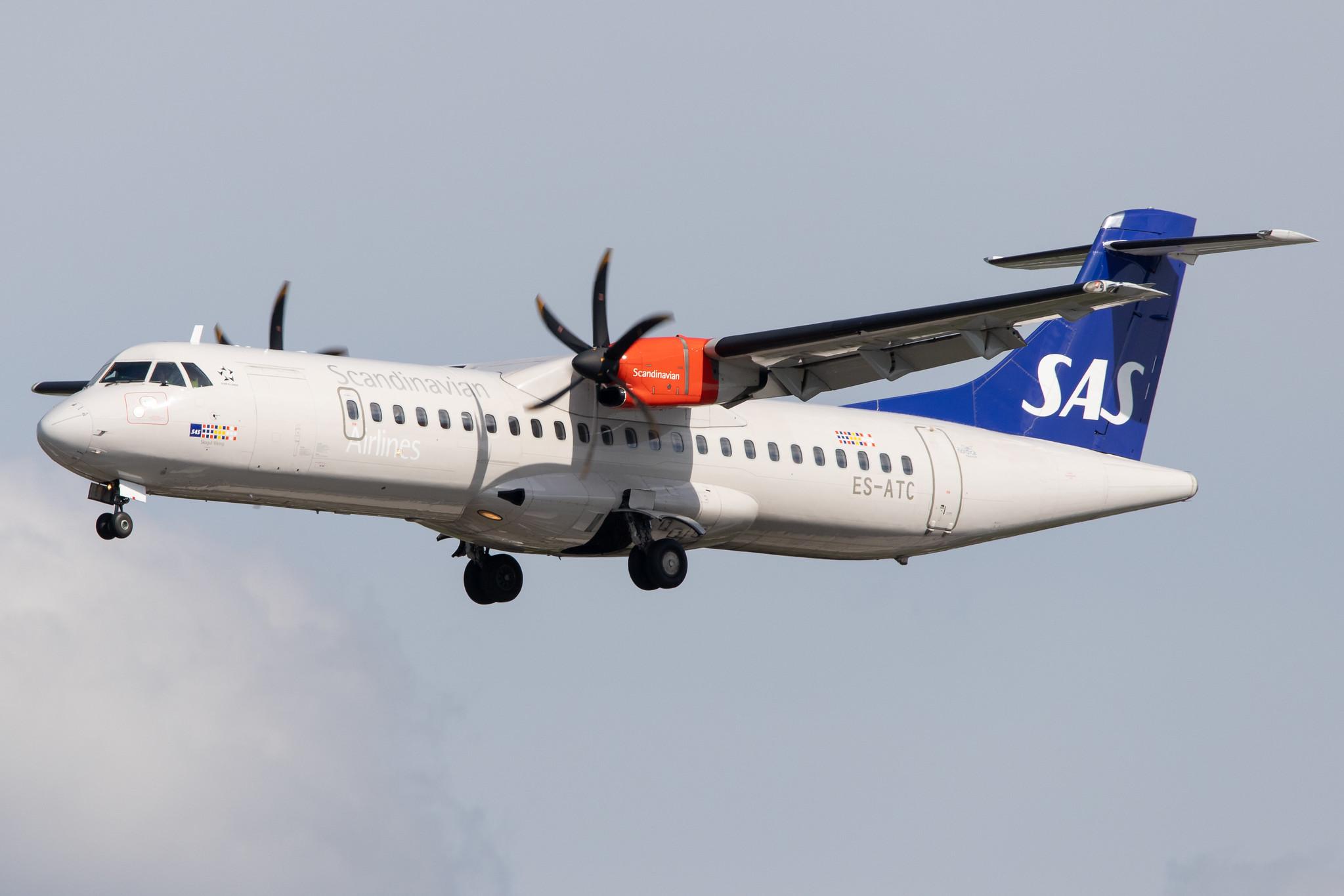 Hamburg Airport: SAS (SK / SAS) | Operator: Xfly |  ATR 72-600 AT76 | ES-ATC | MSN 1164