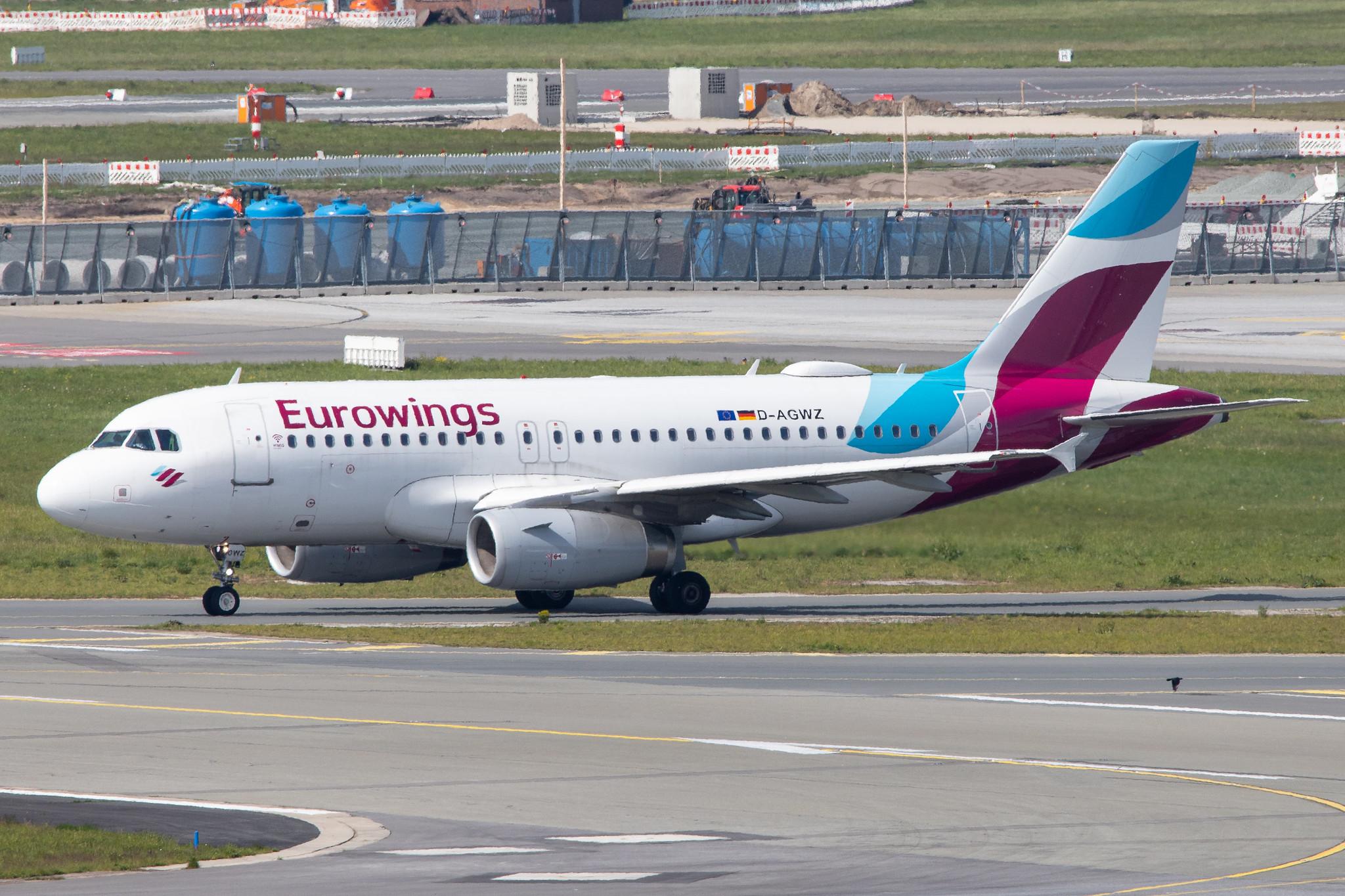 Hamburg Airport: Eurowings (EW / EWG) |  Airbus A319-132 A319 | D-AGWZ | MSN 5978