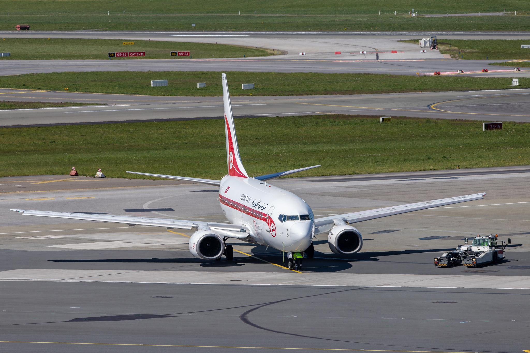 Hamburg Airport: Tunisair (TU / TAR) |  Livery: Retro Livery |  Boeing 737-6H3 B736 | TS-IOP | MSN 29500