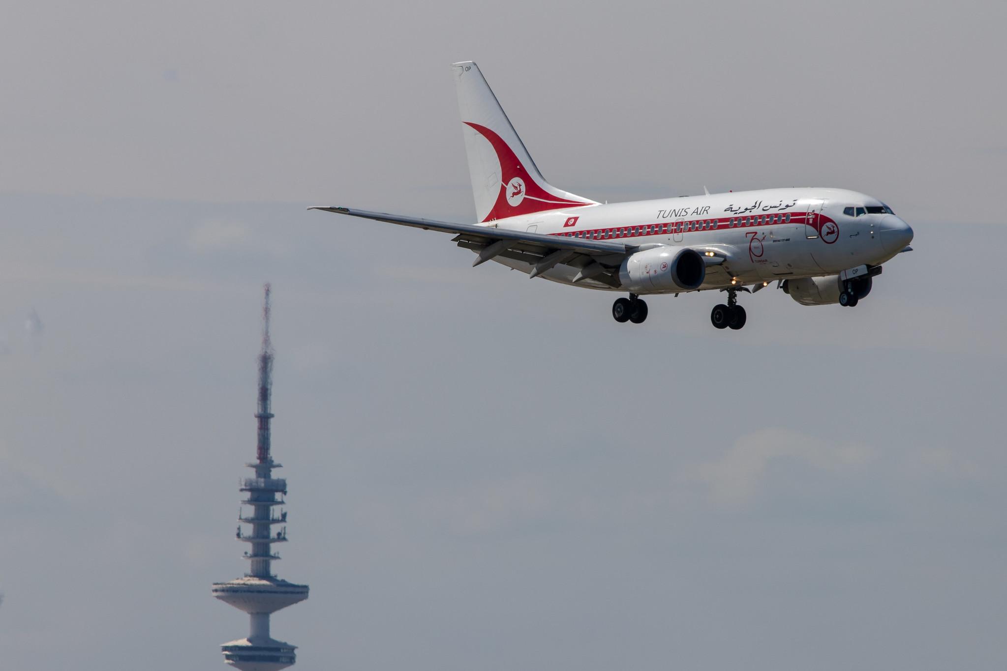 Hamburg Airport: Tunisair (TU / TAR) |  Livery: Retro Livery |  Boeing 737-6H3 B736 | TS-IOP | MSN 29500