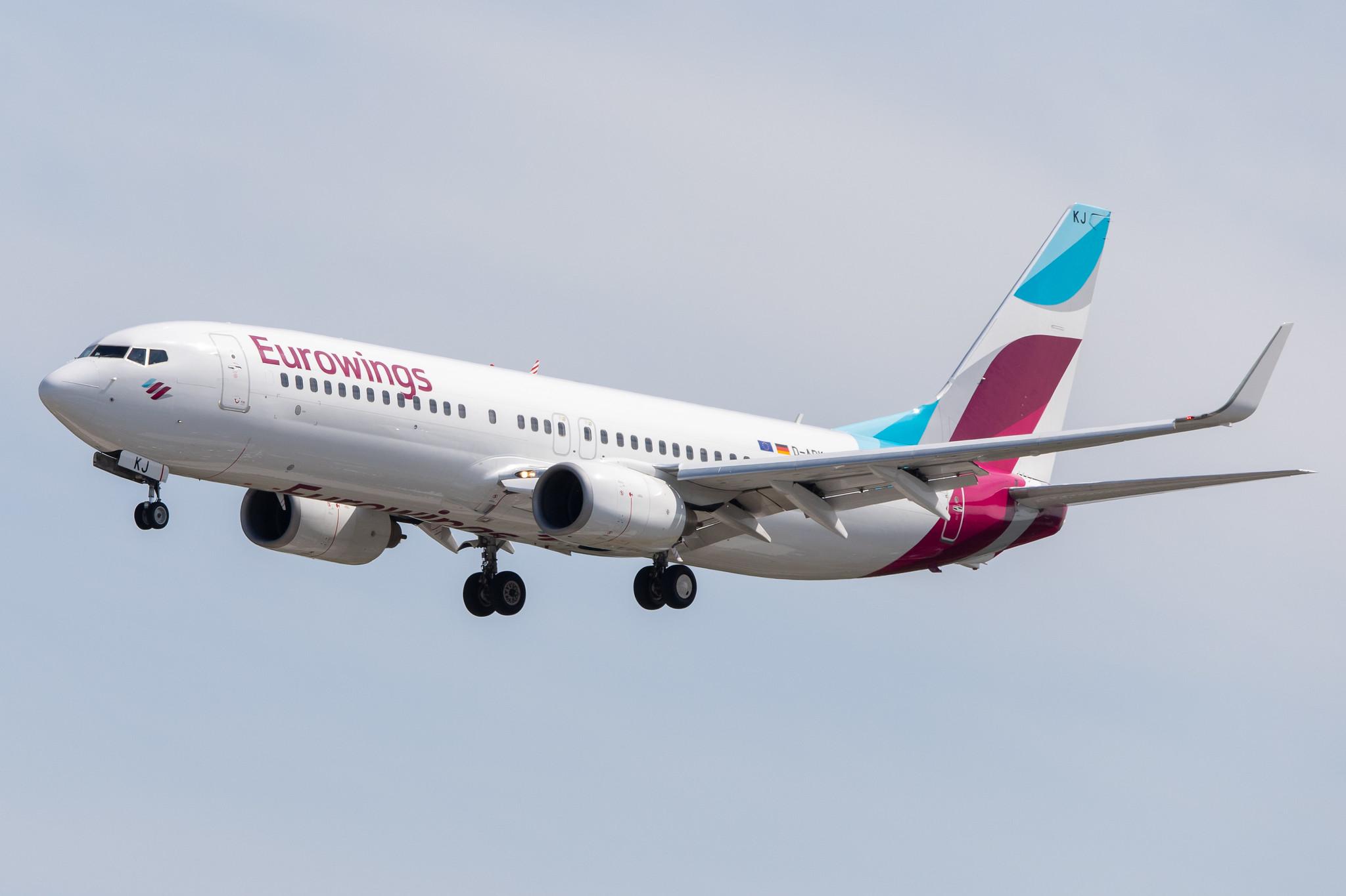 Hamburg Airport: Eurowings (EW / EWG) | Operator: TUI fly |  Boeing 737-86J B738 | D-ABKJ | MSN 37749