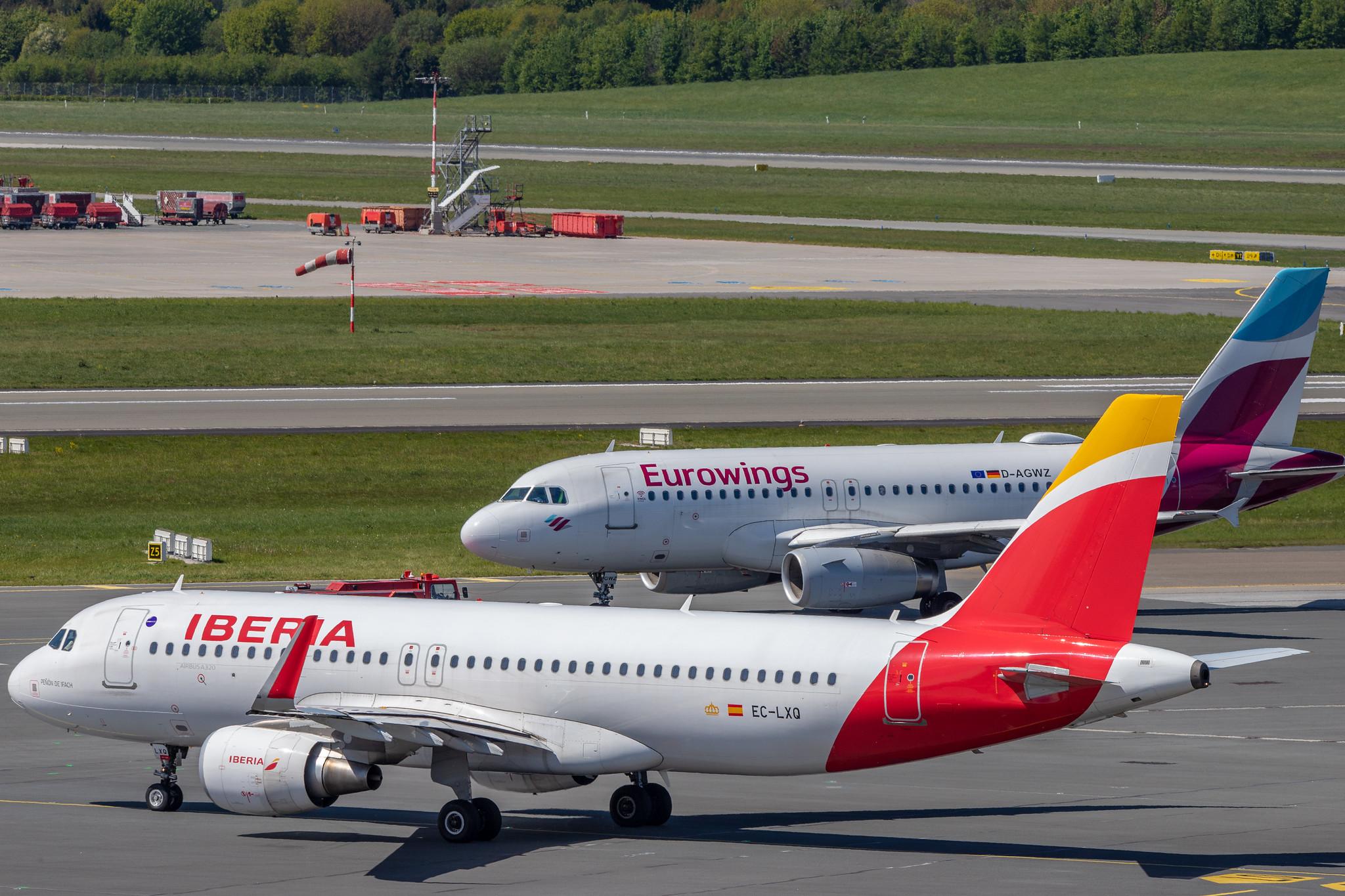 Hamburg Airport: Iberia (IB / IBE) |  Airbus A320-216 A320 | EC-LXQ | MSN 5692