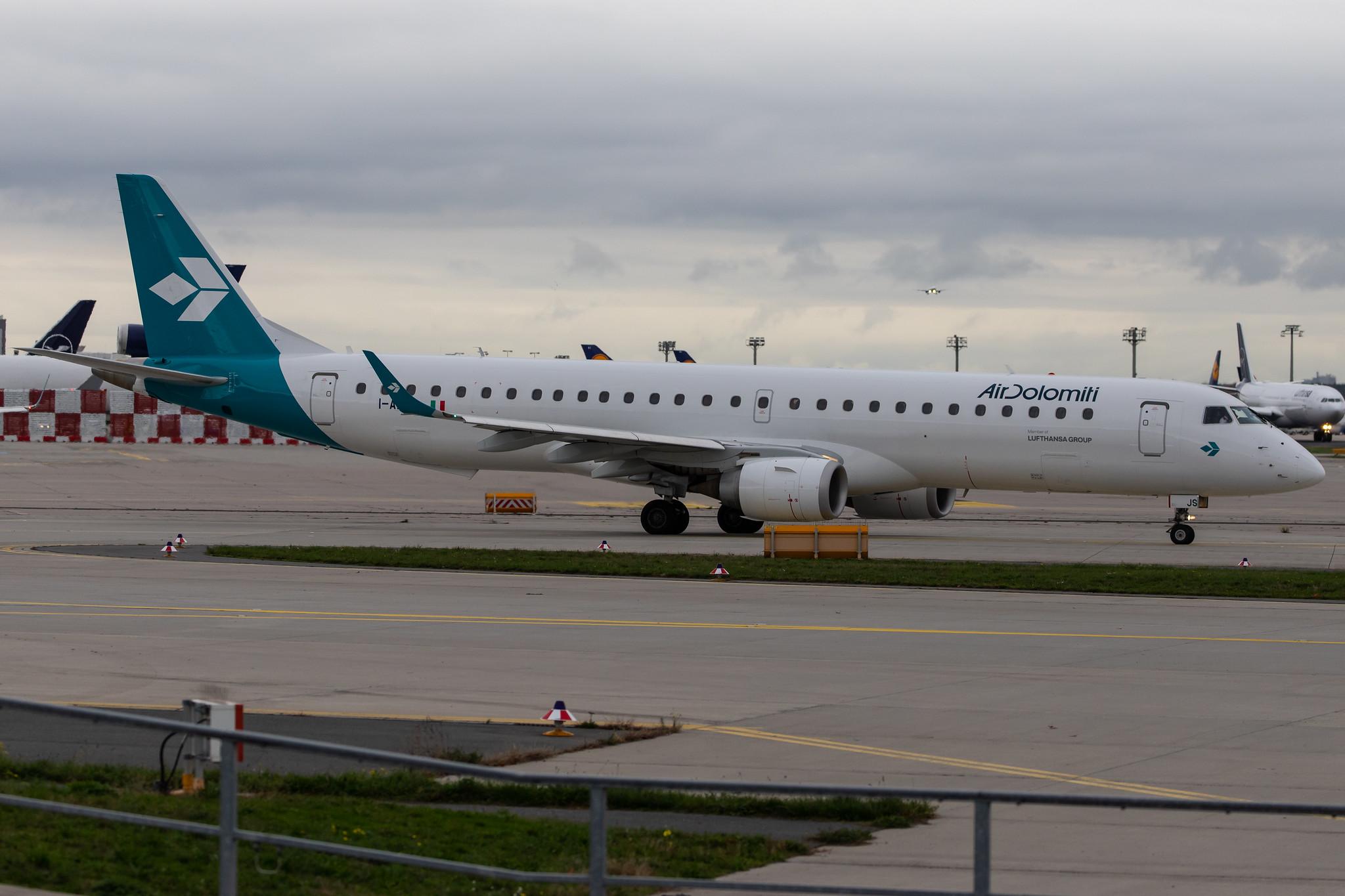 Frankfurt Airport: Air Dolomiti (EN / DLA) |  Embraer E195LR E195 | I-ADJS | MSN 19000597