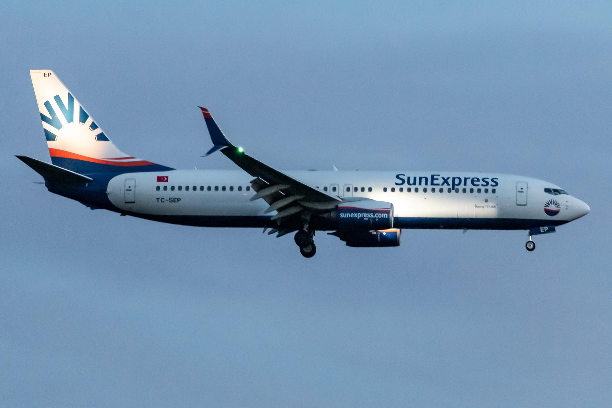 Frankfurt Airport: SunExpress (XQ / SXS) |  Boeing 737-8HC B738 | TC-SEP | MSN 61180