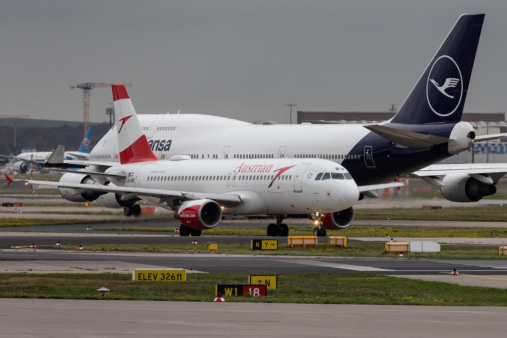 Frankfurt Airport: Austrian Airlines (OS / AUA) |  Airbus A320-214 A320 | OE-LBW | MSN 1678