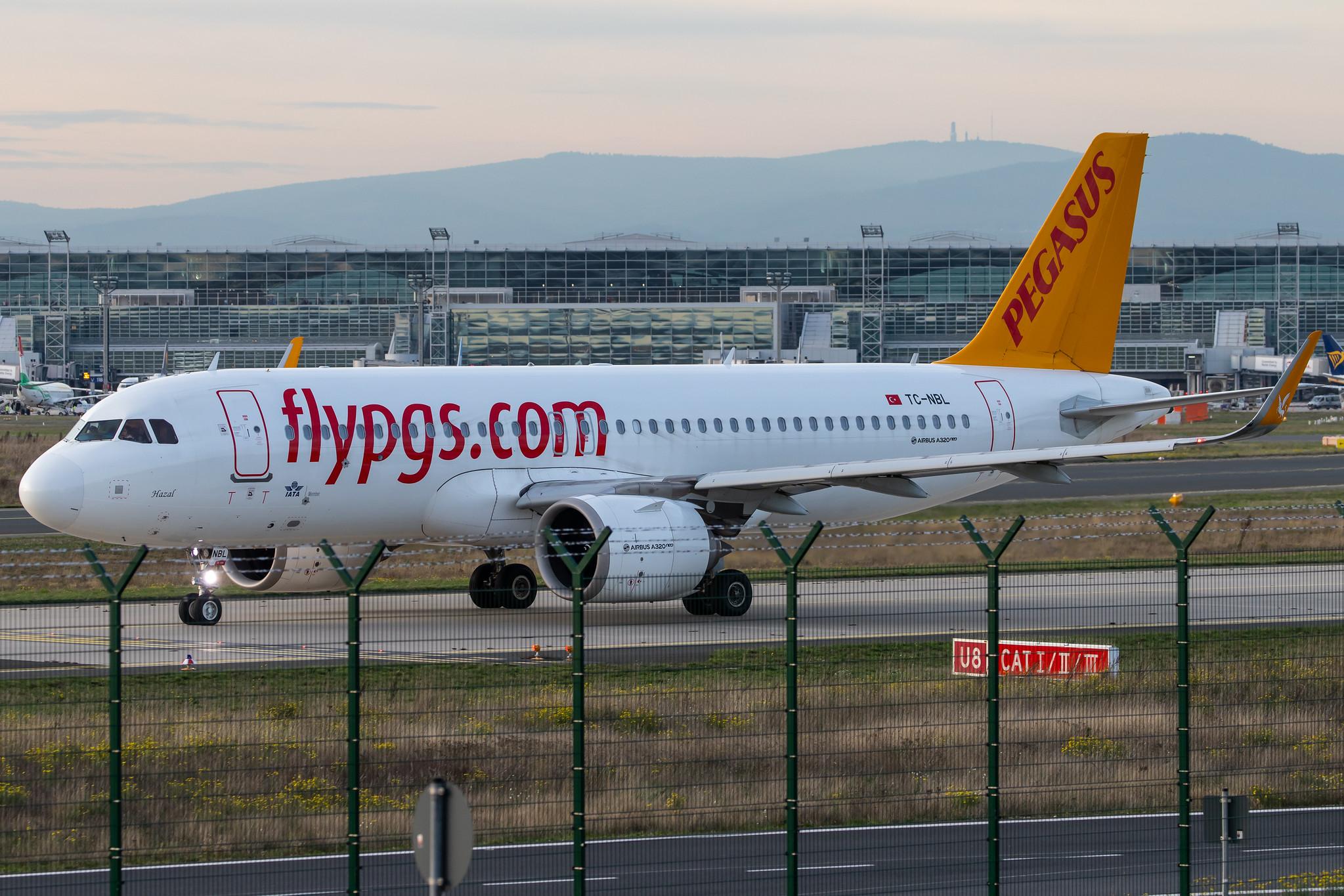 Frankfurt Airport: Pegasus Airlines (PC / PGT) |  Airbus A320-251N A20N | TC-NBL | MSN 7850