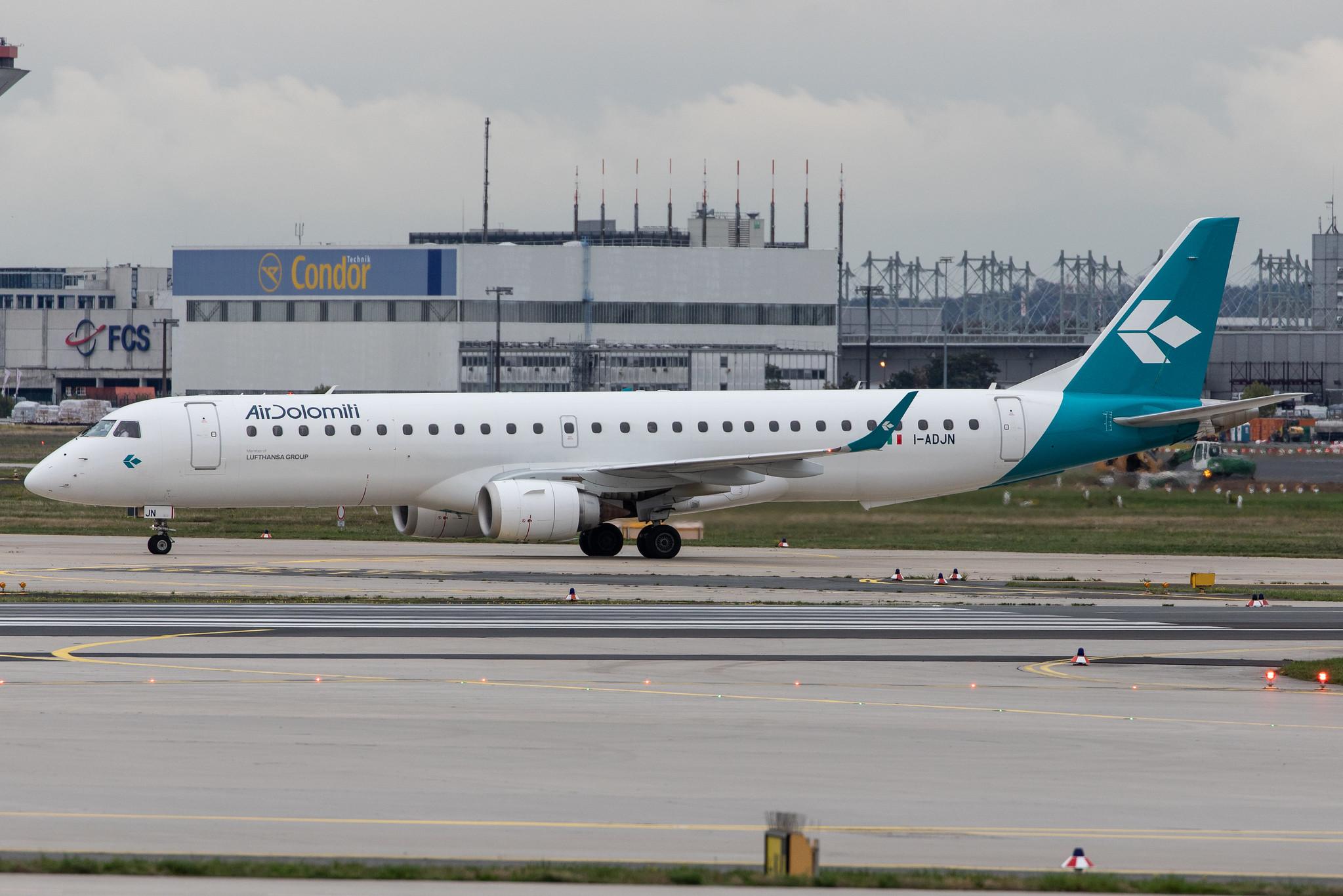 Frankfurt Airport: Air Dolomiti (EN / DLA) |  Embraer E195LR E195 | I-ADJN | MSN 19000270