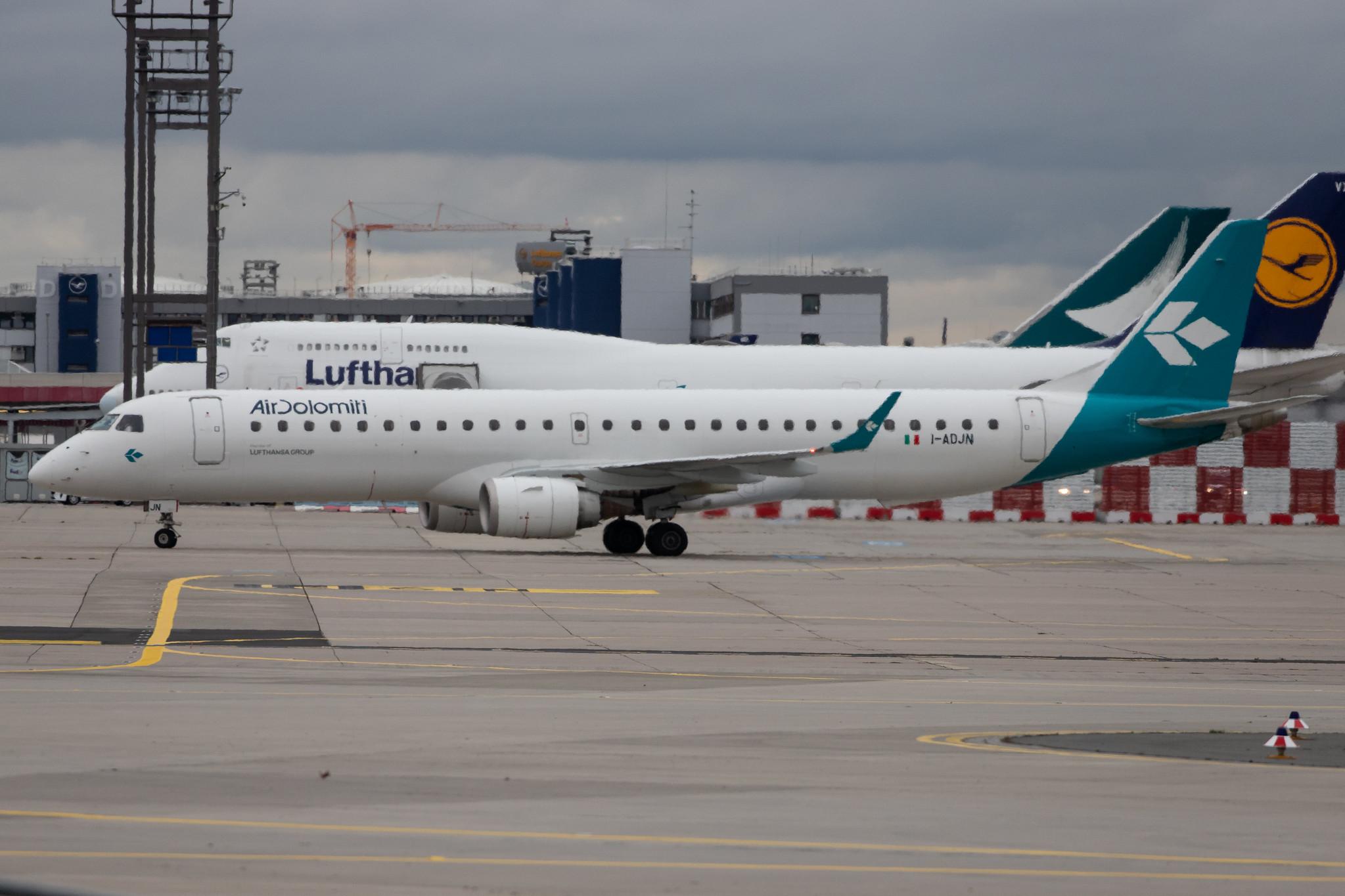 Frankfurt Airport: Air Dolomiti (EN / DLA) |  Embraer E195LR E195 | I-ADJN | MSN 19000270