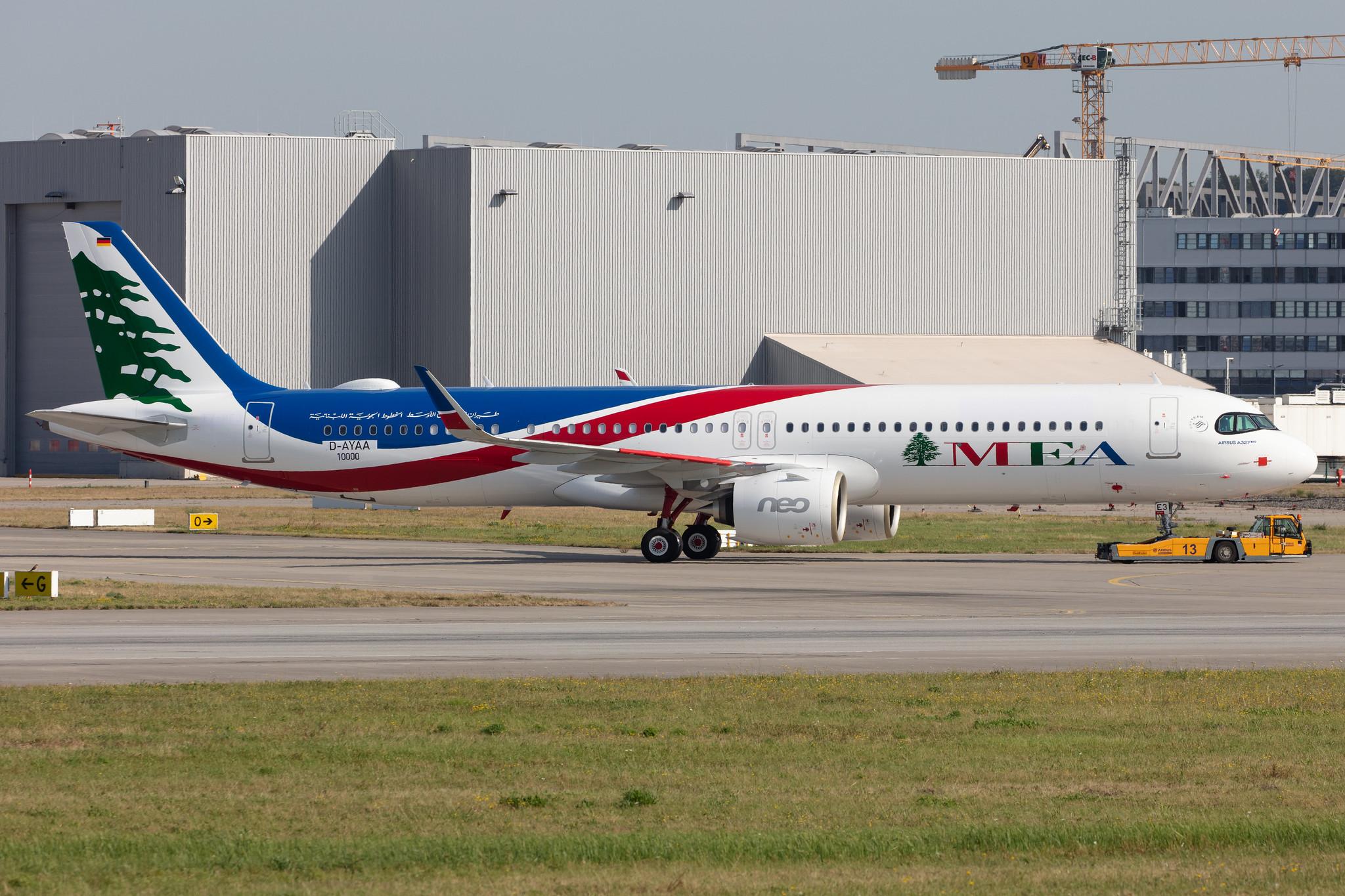Hamburg Finkenwerder: MEA (ME / MEA) |  Airbus A321-271NX A21N | D-AYAA | MSN 10000