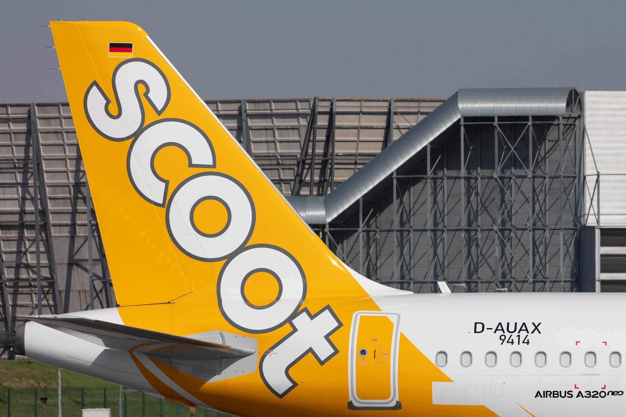 Hamburg Finkenwerder: Scoot (TR / TGW) |  Airbus A320-271N A20N | D-AUAX (9V-TND) | MSN 9414