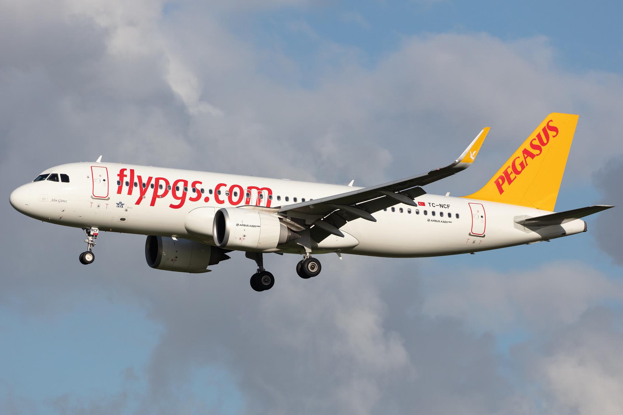 Amsterdam Airport Schiphol: Pegasus Airlines (PC / PGT) |  Airbus A320-251N A20N | TC-NCF | MSN 8956