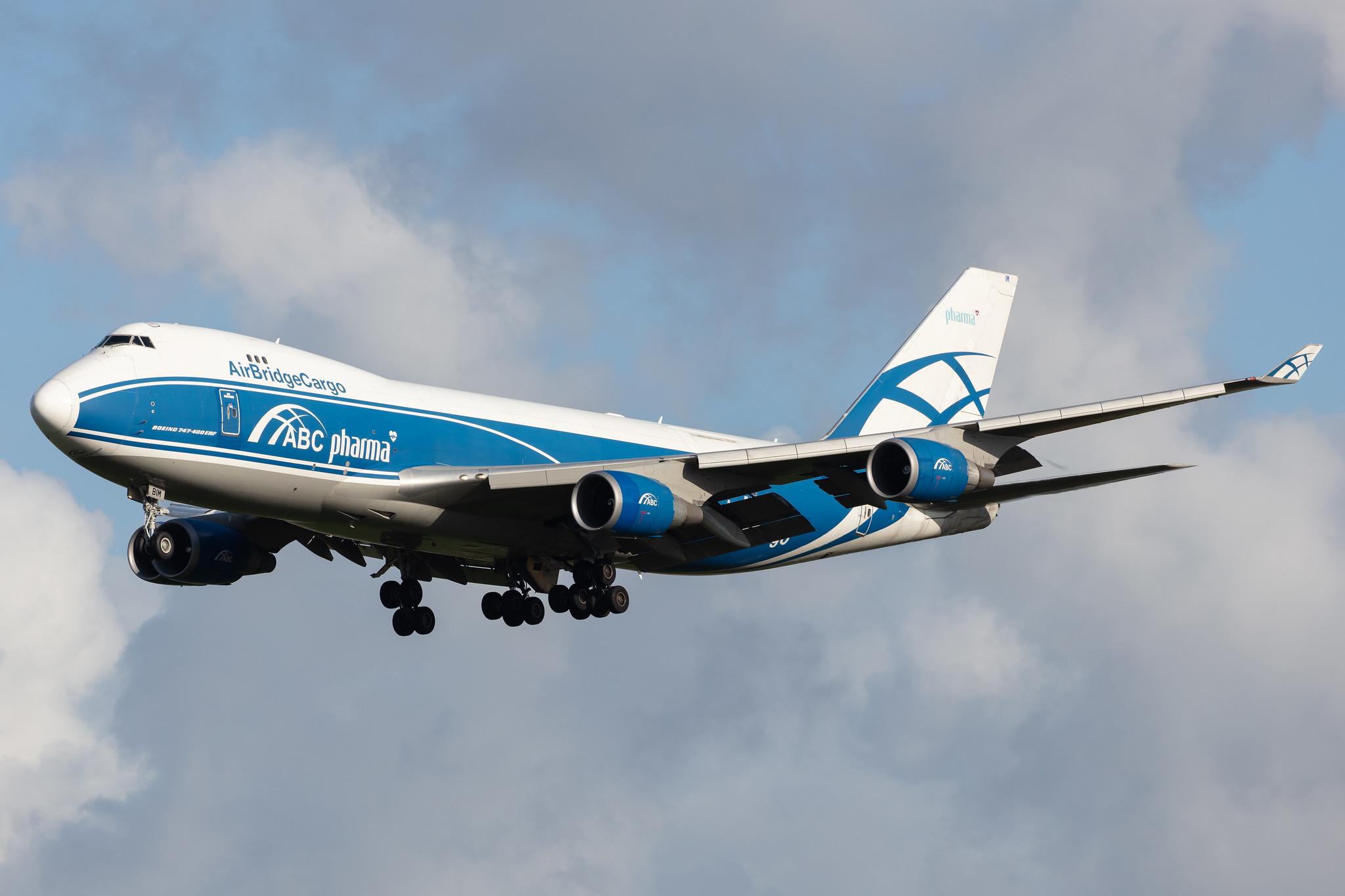 Amsterdam Airport Schiphol: AirBridgeCargo (RU / ABW) | Operator: AirBridgeCargo Airlines |  Boeing 747-4HAF(ER) B744 | VP-BIM | MSN 35237