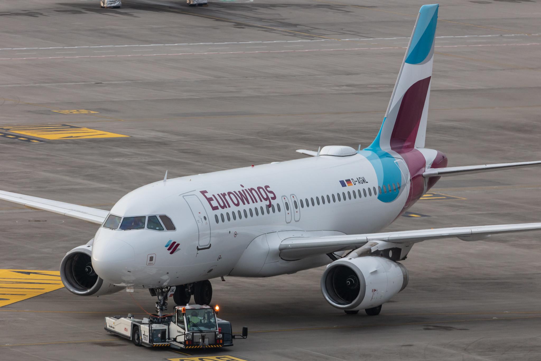 Flughafen Berlin Brandenburg: Eurowings (EW / EWG) |  Airbus A319-132 A319 | D-AGWL | MSN 3534