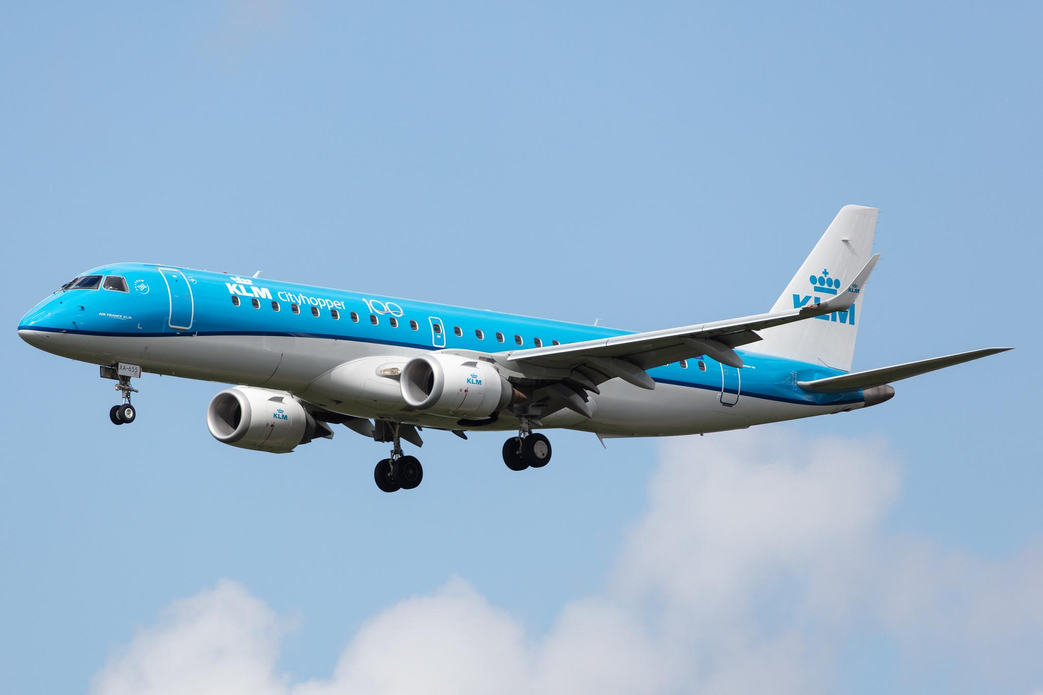 Amsterdam Airport Schiphol: KLM (KL / KLM) | Operator: KLM Cityhopper |  Embraer E190STD E190 | PH-EXA | MSN 19000655