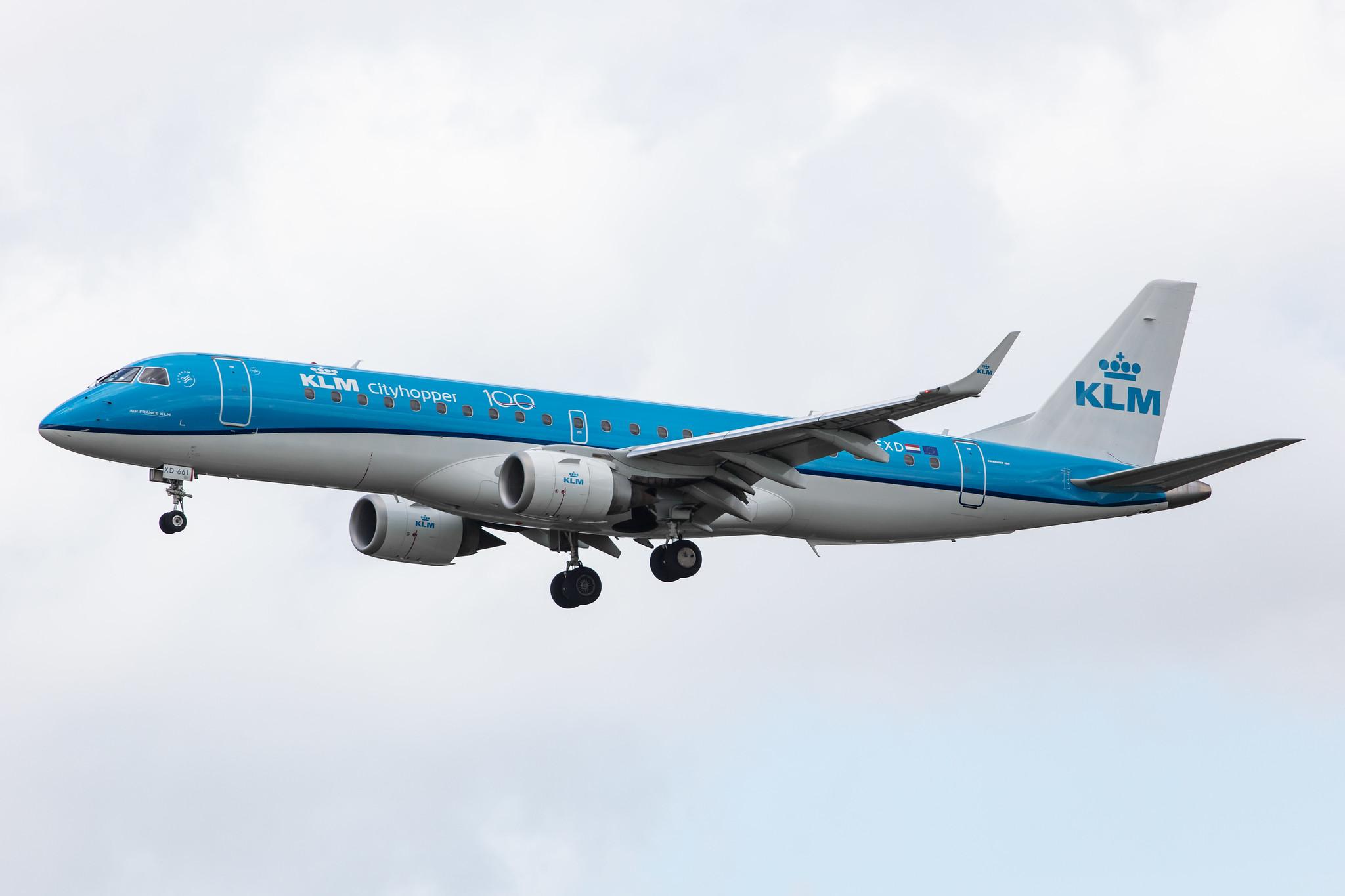 Amsterdam Airport Schiphol: KLM (KL / KLM) | Operator: KLM Cityhopper |  Embraer E190STD E190 | PH-EXD | MSN 19000661