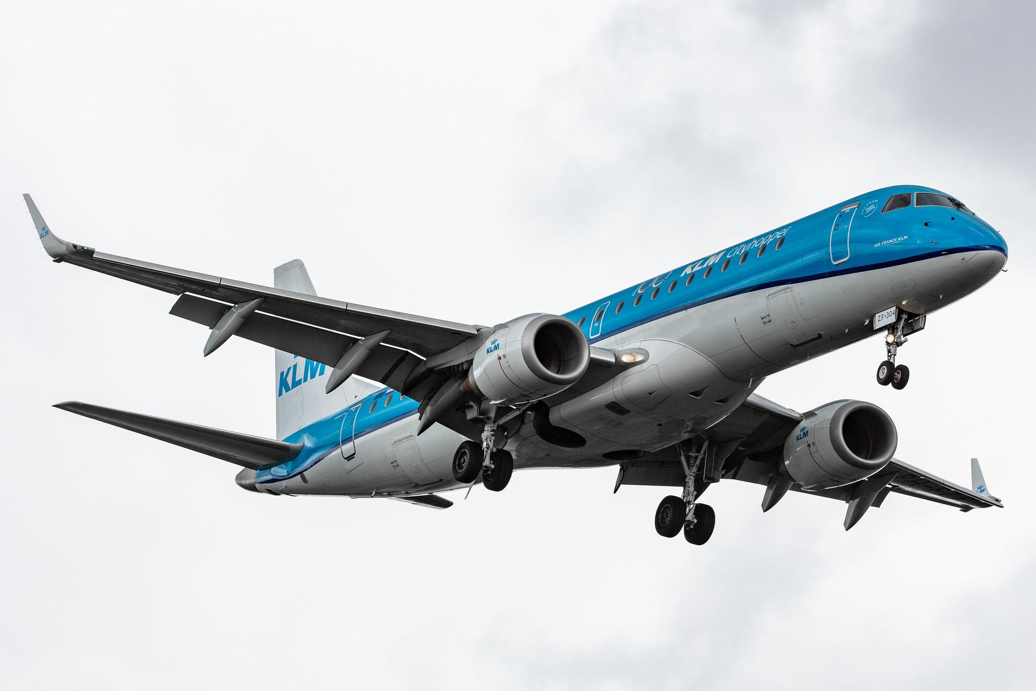 Amsterdam Airport Schiphol: KLM (KL / KLM) | Operator: KLM Cityhopper |  Embraer E190STD E190 | PH-EZF | MSN 19000304