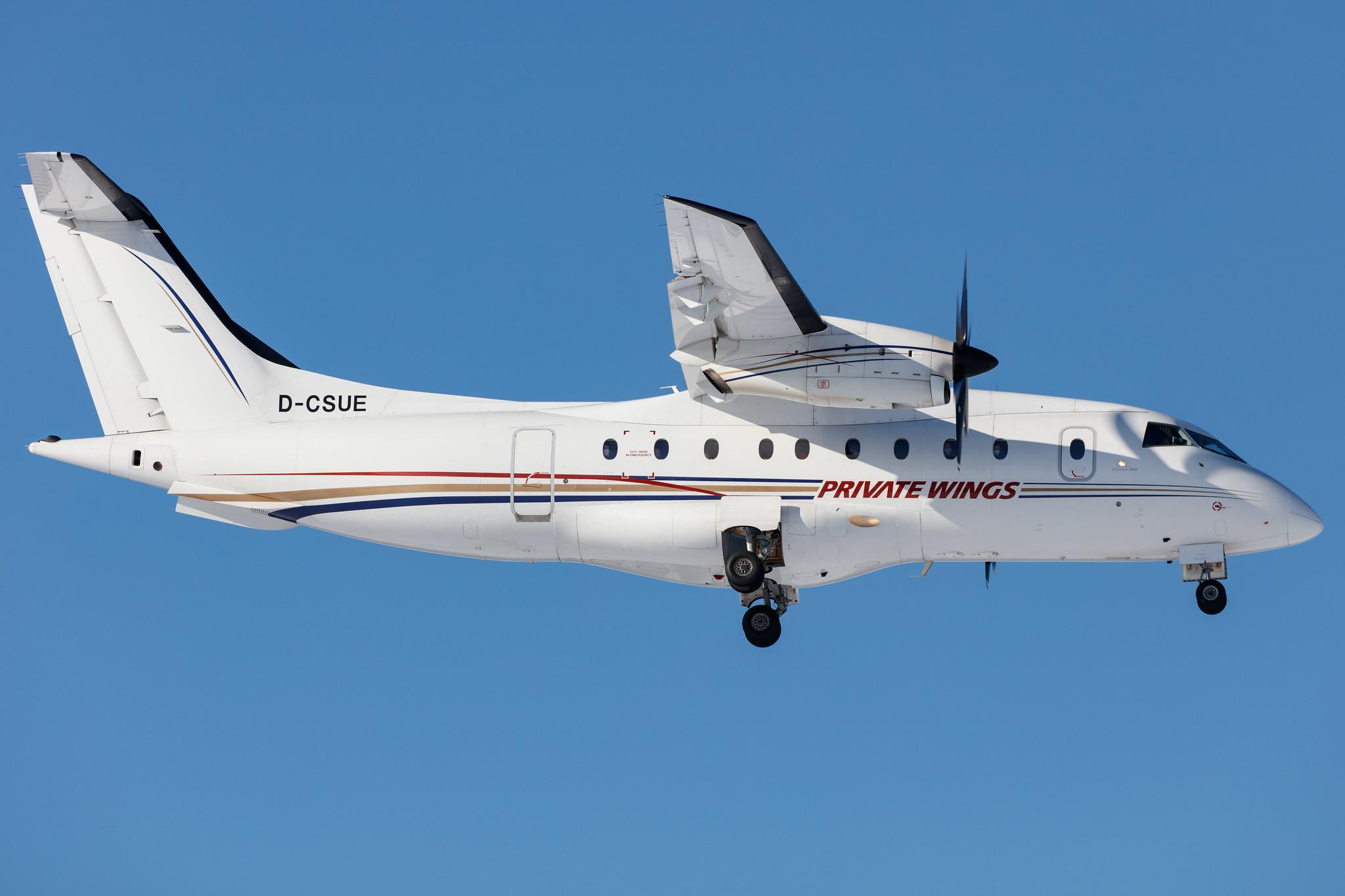 Hamburg Airport: Private Wings (8W / PWF) |  Dornier 328-110 D328 | D-CSUE | MSN 3019