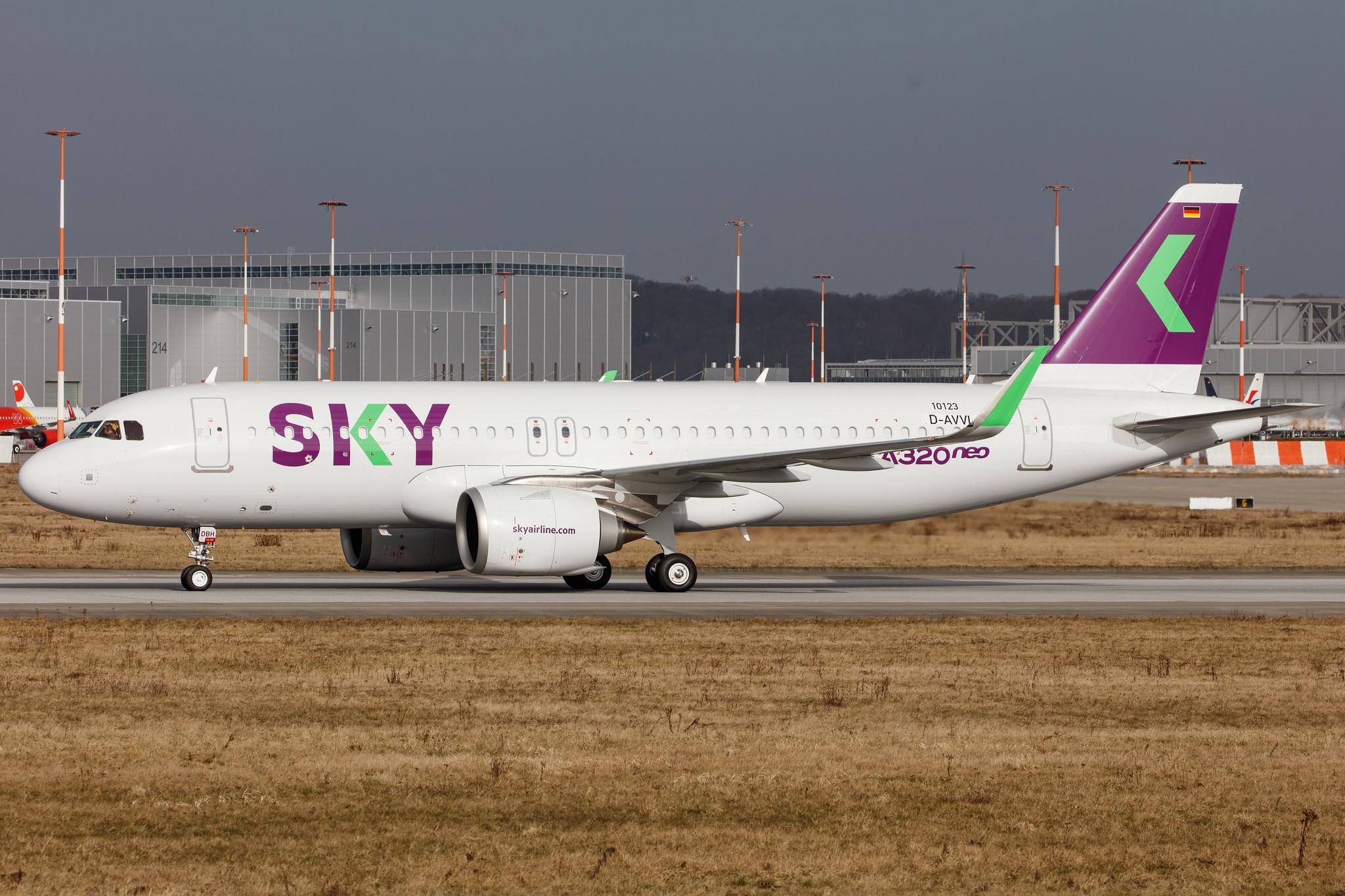 Hamburg Finkenwerder: Sky Airline (H2 / SKU) | Airbus A320-251N A20N | D-AVVL | MSN 10123