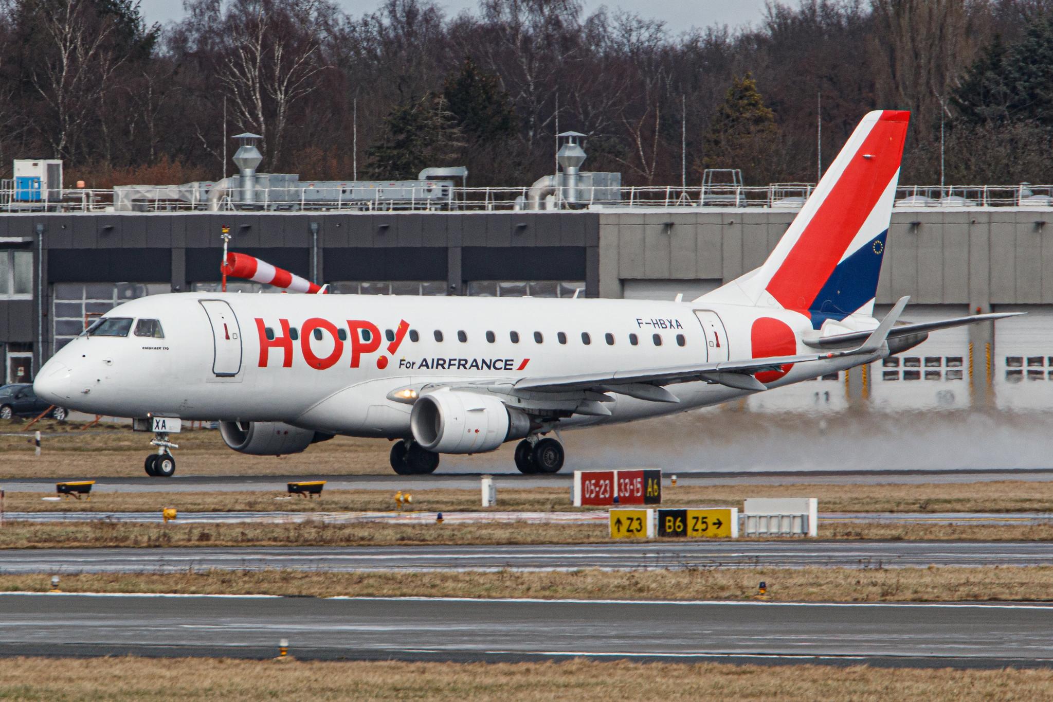 Hamburg Airport: Air France (AF / AFR) | Operator: Air France Hop |  Embraer E170STD E170 | F-HBXA | MSN 17000237