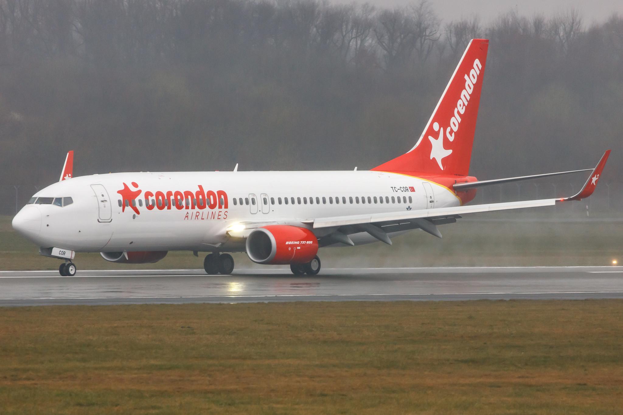 Hamburg Airport: Corendon Airlines (XC / CAI) |  Boeing 737-8SH B738 | TC-COR | MSN 42058