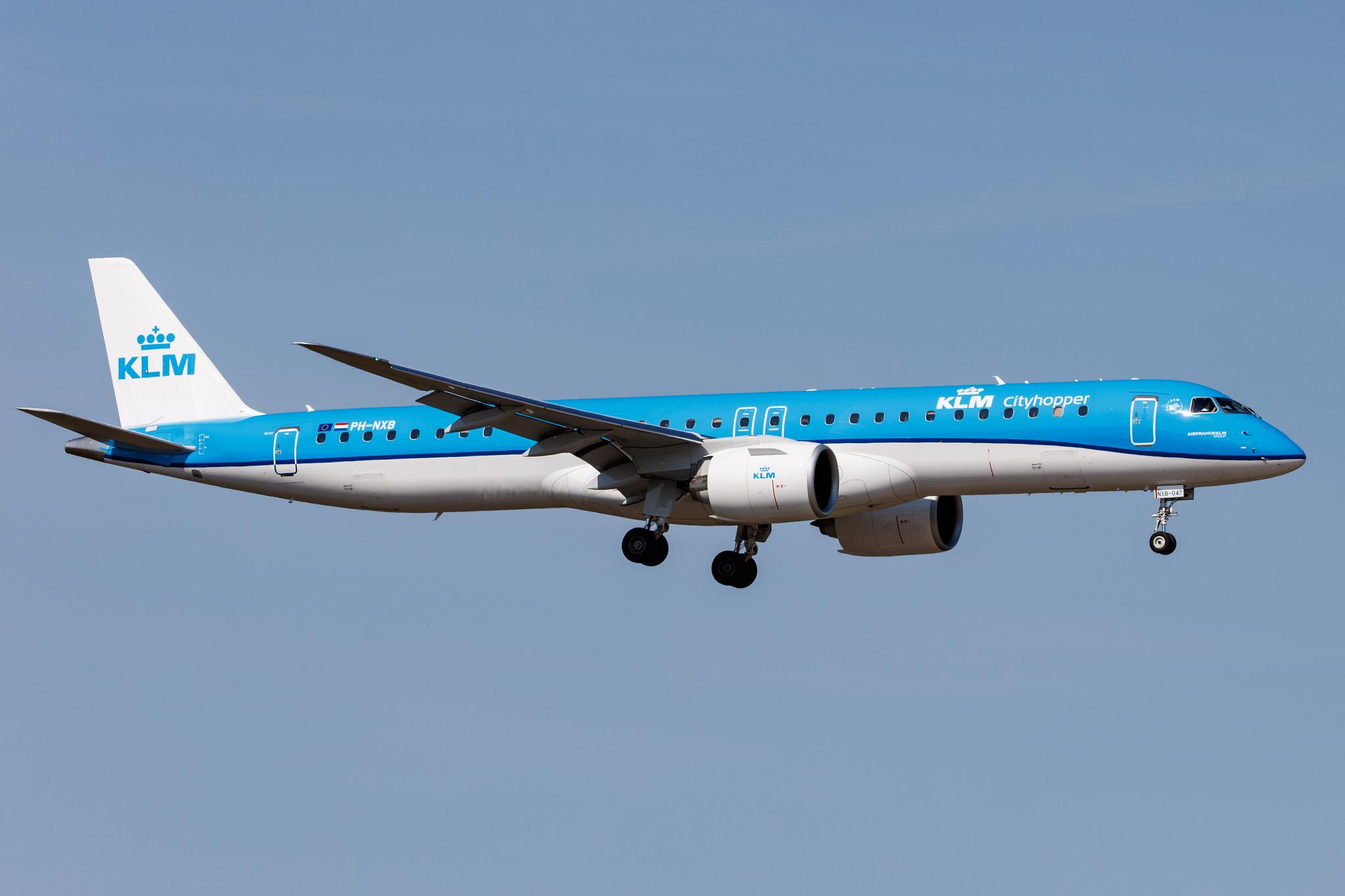 Hamburg Airport: KLM (KL / KLM) | Operator: KLM Cityhopper |  Embraer E195-E2 E295 | PH-NXB | MSN 19020047