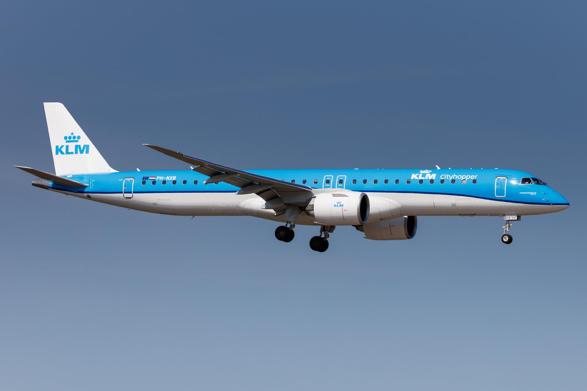 Hamburg Airport: KLM (KL / KLM) | Operator: KLM Cityhopper |  Embraer E195-E2 E295 | PH-NXB | MSN 19020047