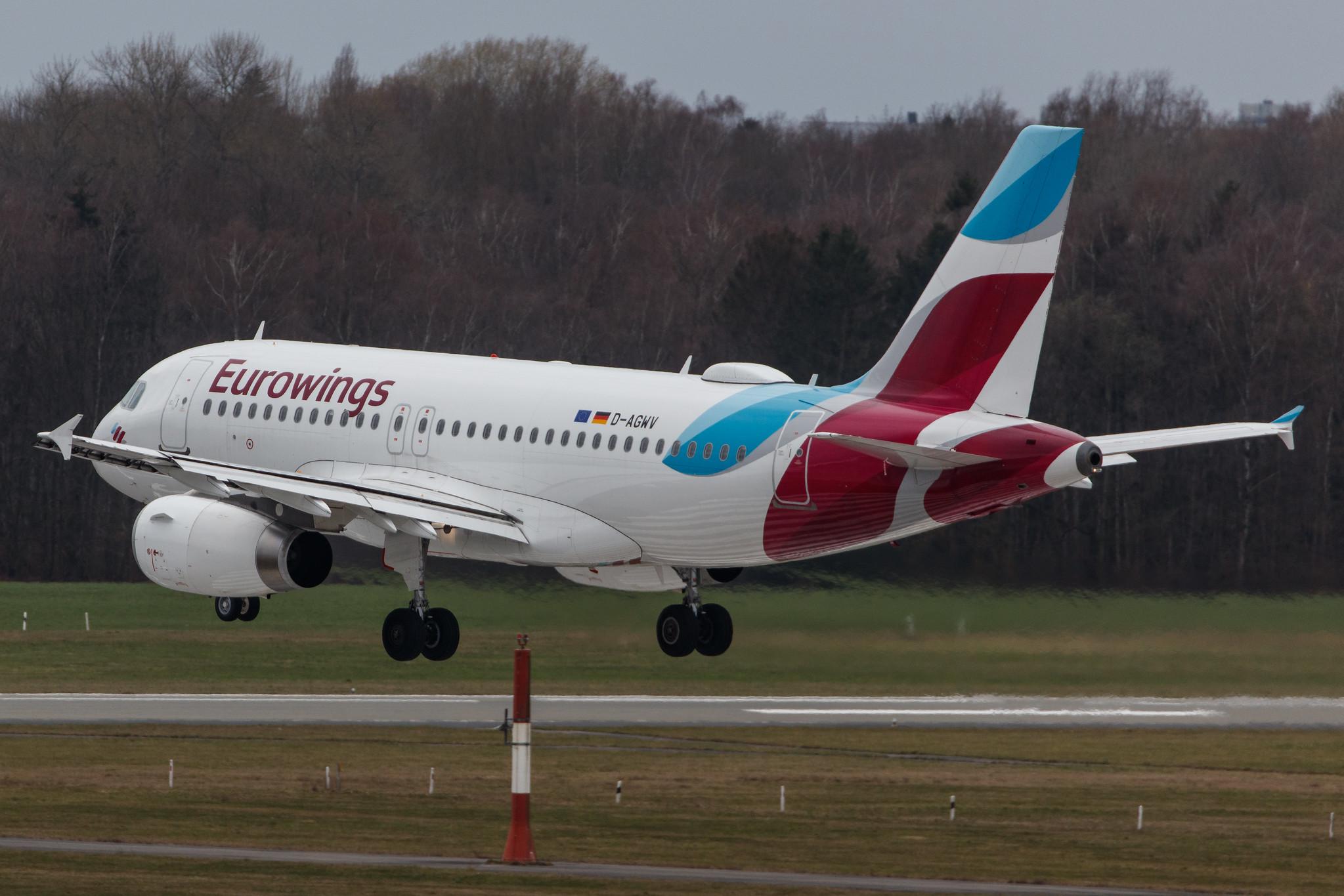 Hamburg Airport: Eurowings (EW / EWG) |  Airbus A319-132 A319 | D-AGWV | MSN 5467