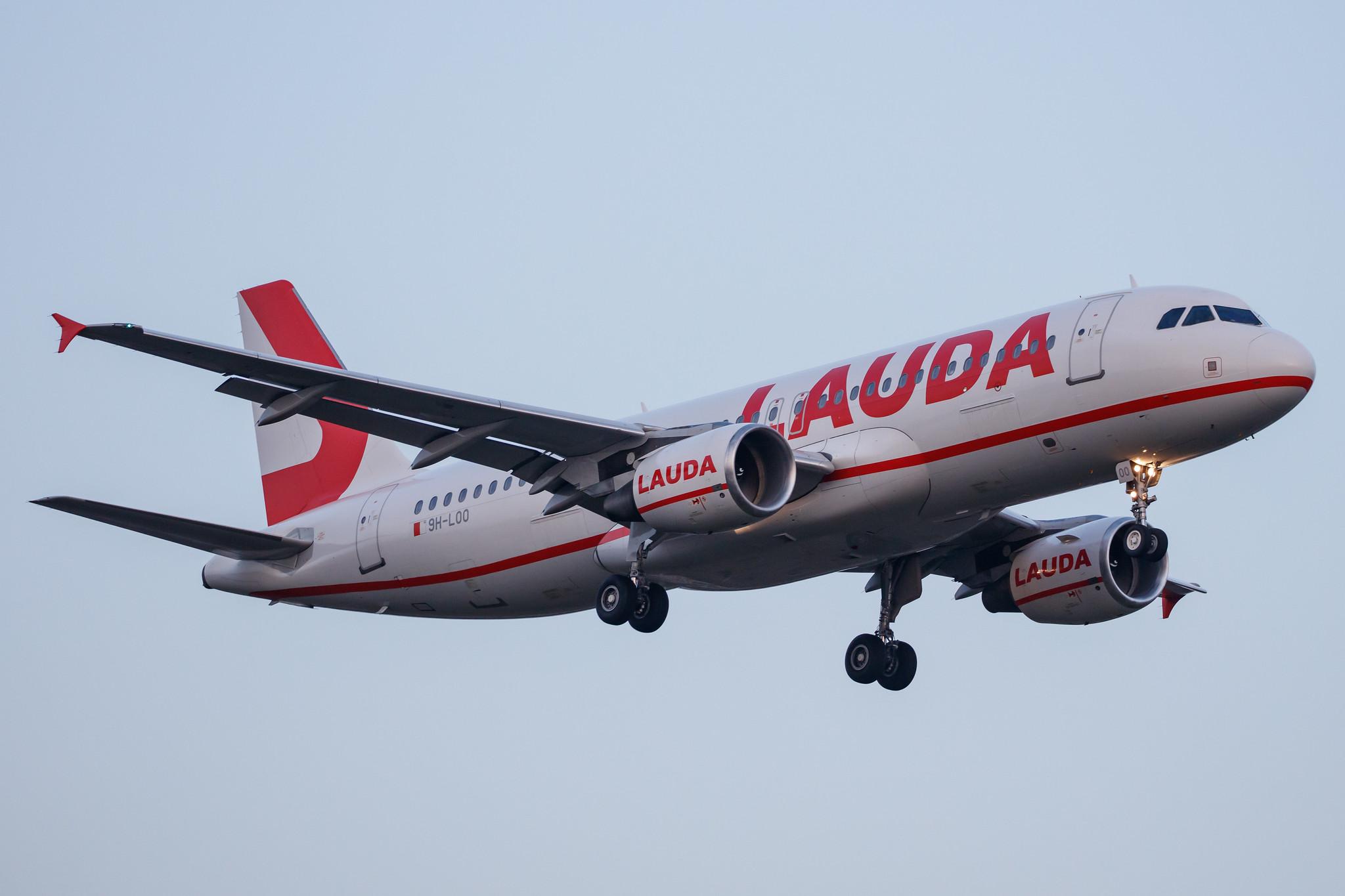 Hamburg Airport: Lauda Europe (LW / LDA) |  Airbus A320-214 A320 | 9H-LOO | MSN 03027