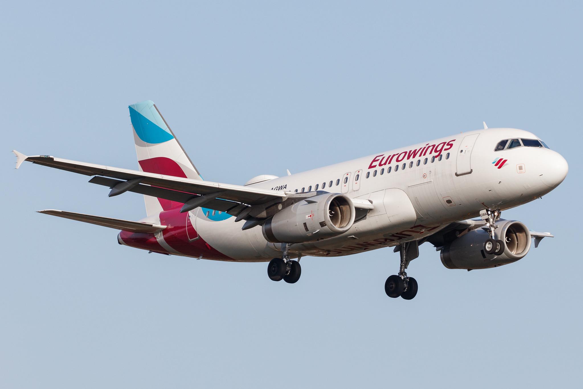 Hamburg Airport: Eurowings (EW / EWG) |  Airbus A319-132 A319 | D-AGWA | MSN 2813