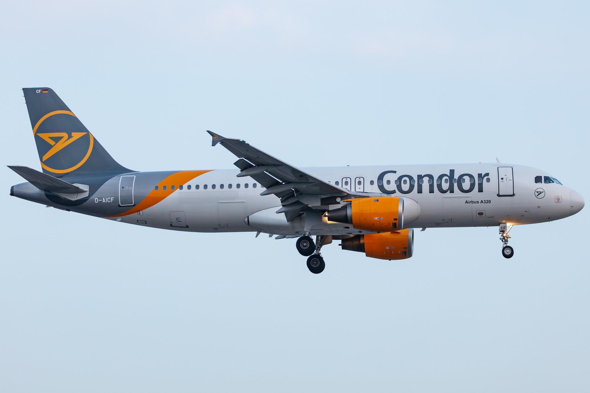 Hamburg Airport: Condor (DE / CFG) |  Airbus A320-212 A320 | D-AICF | MSN 0905