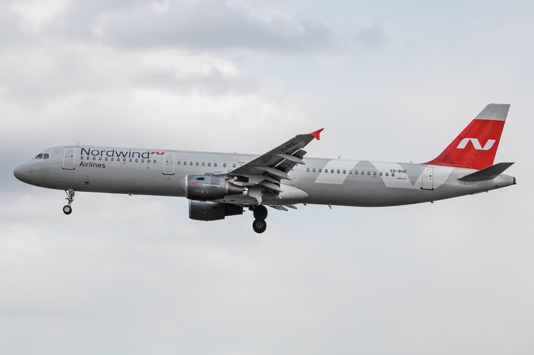 Hamburg Airport: Nordwind Airlines (N4 / NWS) |  Airbus A321-211 A321 | VQ-BOE | MSN 1219