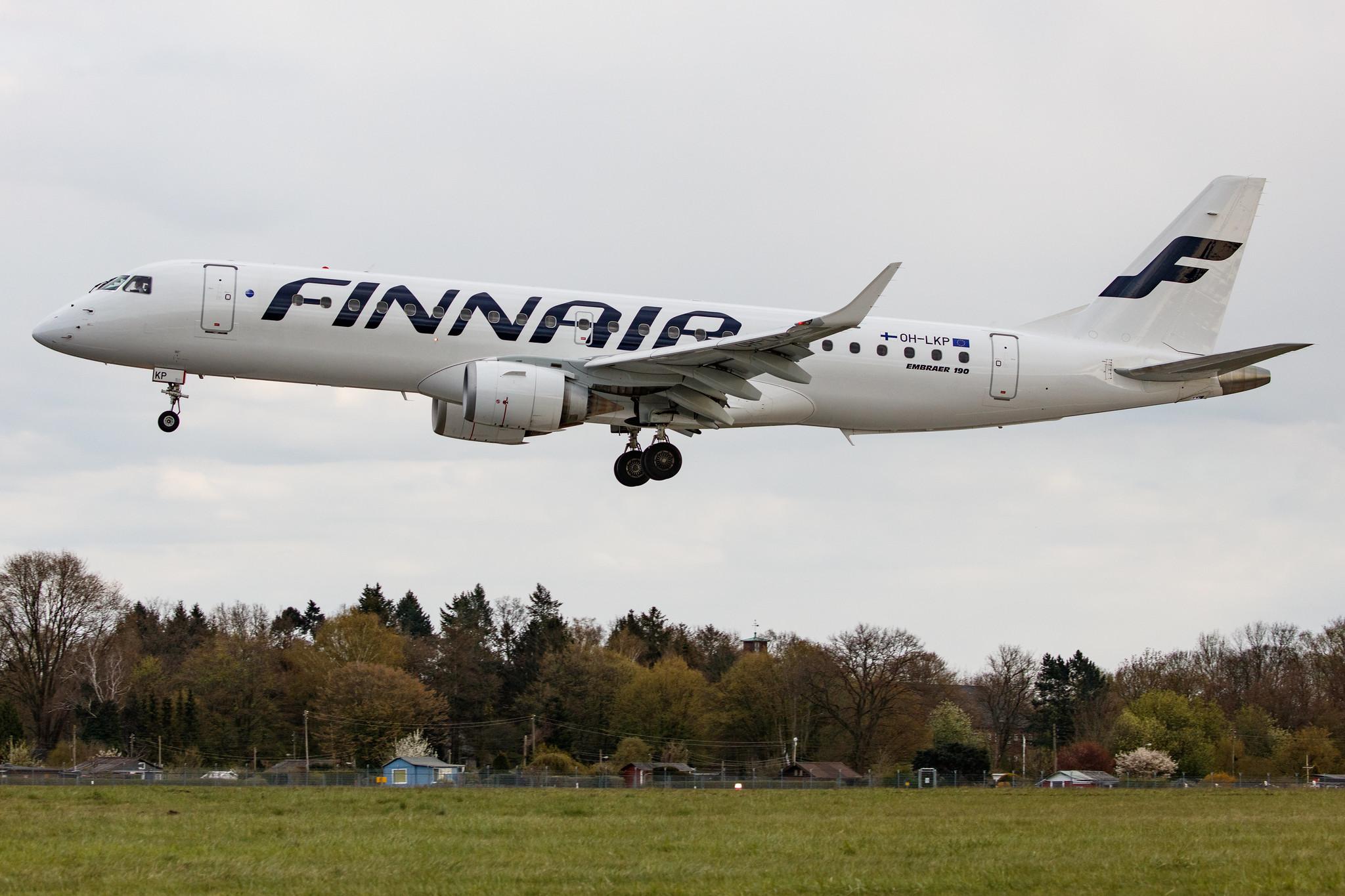 Hamburg Airport: Finnair (AY / FIN) | Operator: NORRA |  Embraer E190LR E190 | OH-LKP | MSN 19000416
