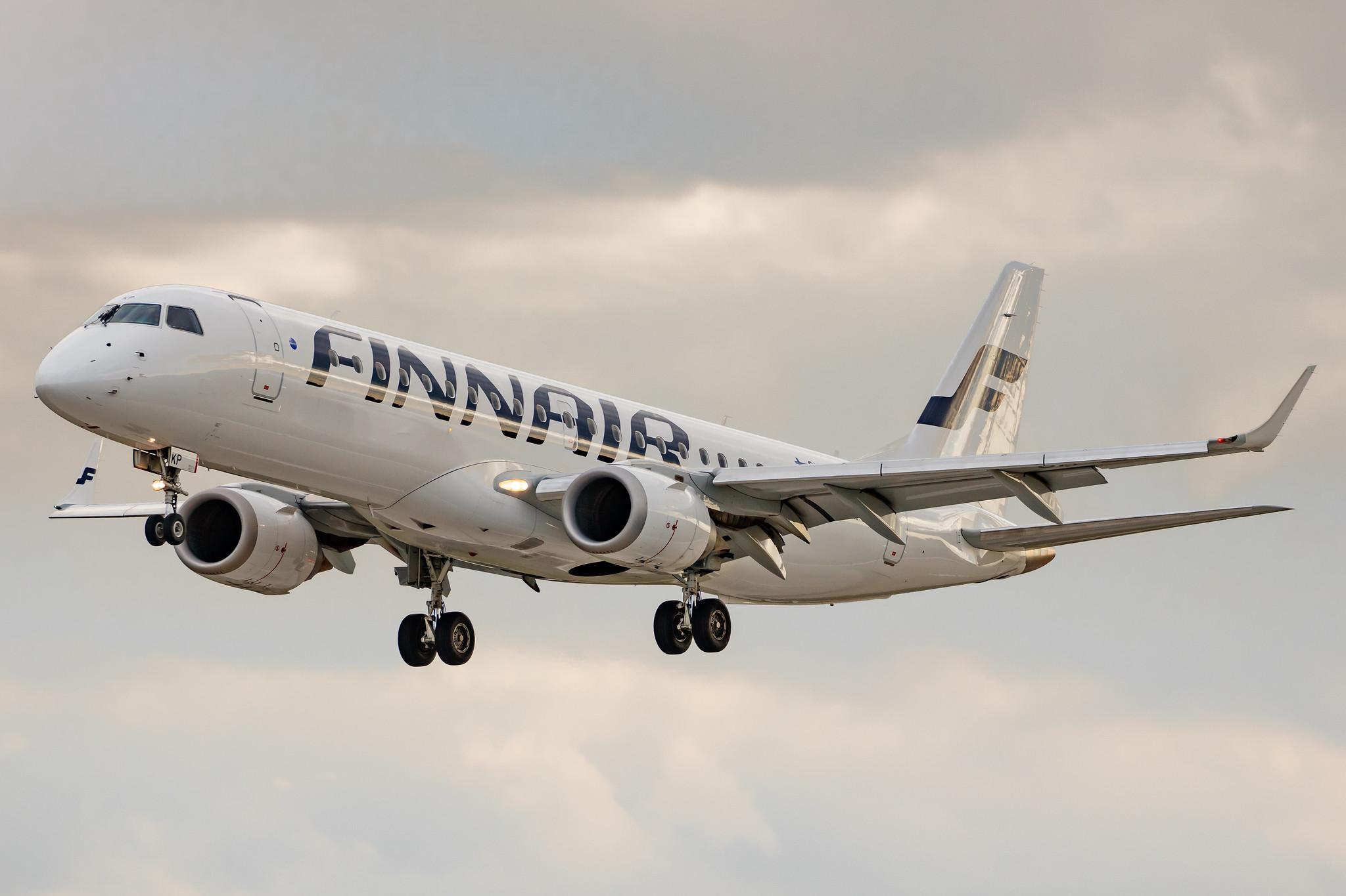 Hamburg Airport: Finnair (AY / FIN) | Operator: NORRA |  Embraer E190LR E190 | OH-LKP | MSN 19000416