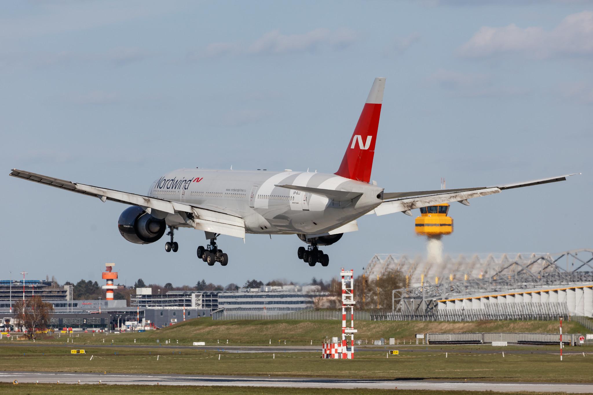 Hamburg Airport: Nordwind Airlines (N4 / NWS) |  Boeing 777-2Q8(ER) B772 | VP-BJJ | MSN 32719