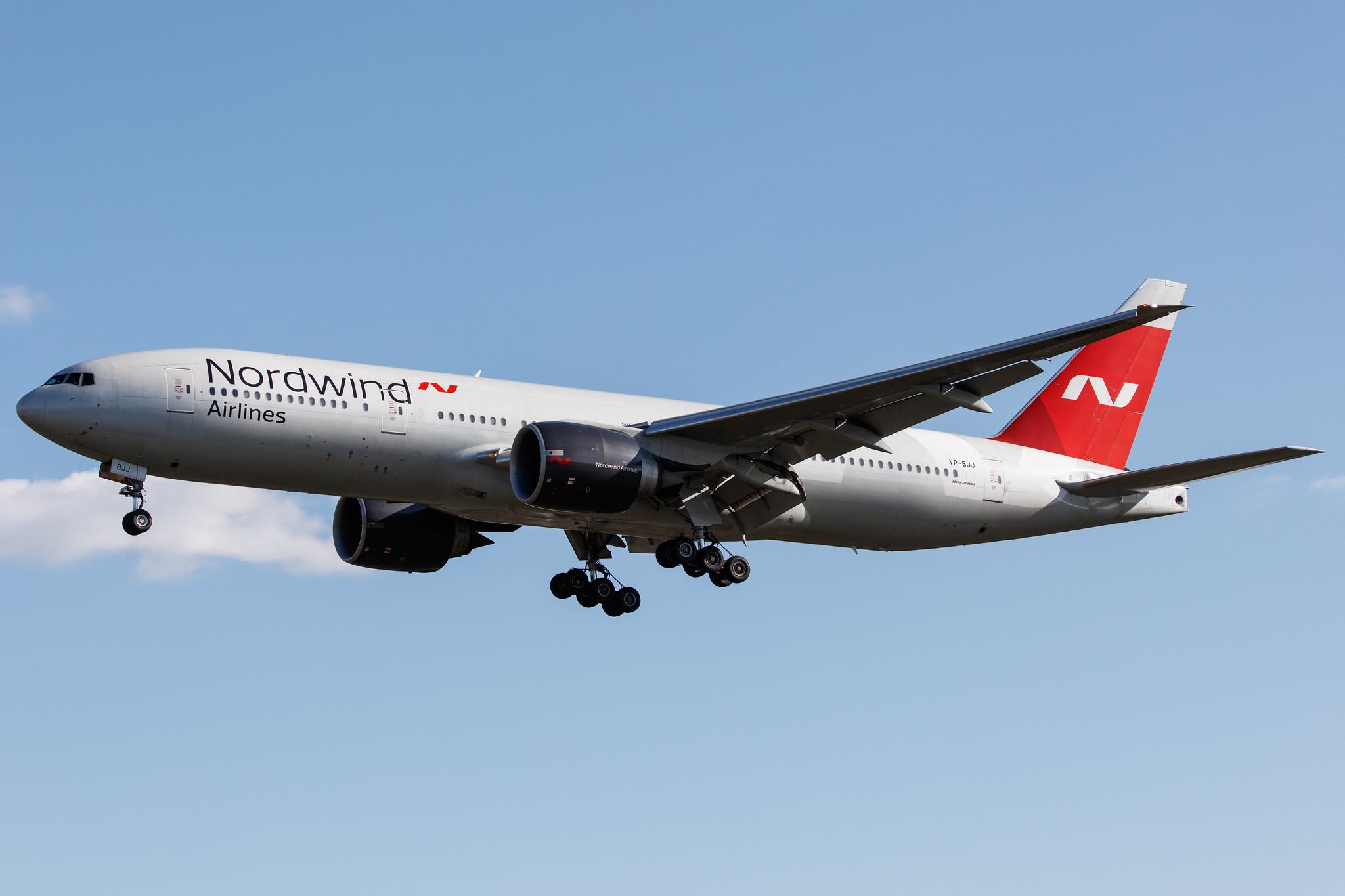 Hamburg Airport: Nordwind Airlines (N4 / NWS) |  Boeing 777-2Q8(ER) B772 | VP-BJJ | MSN 32719