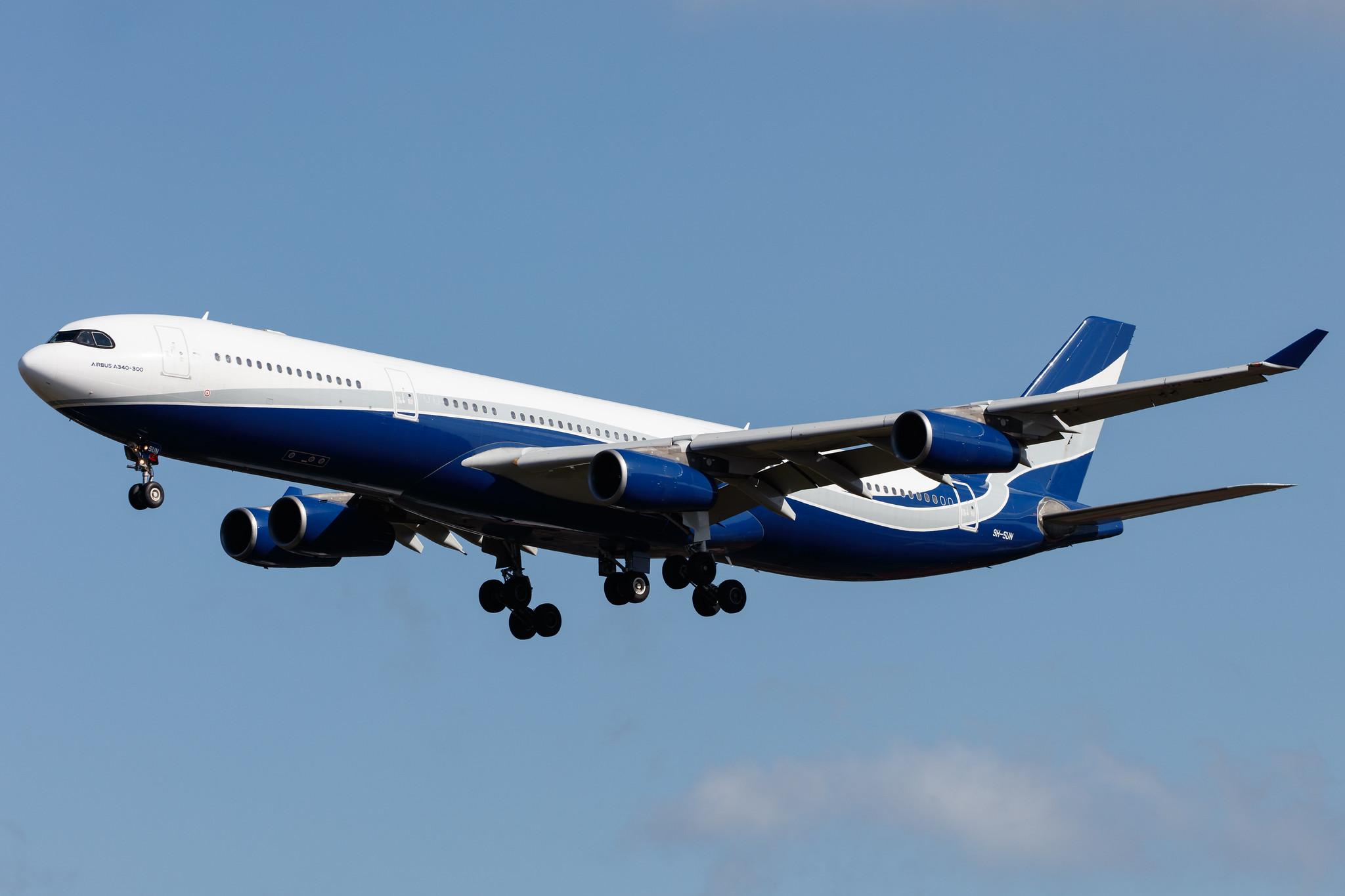 Hamburg Airport: Hi Fly (5K / HFY) | Operator: Hi Fly Malta |  Airbus A340-312 A343 | 9H-SUN | MSN 0367