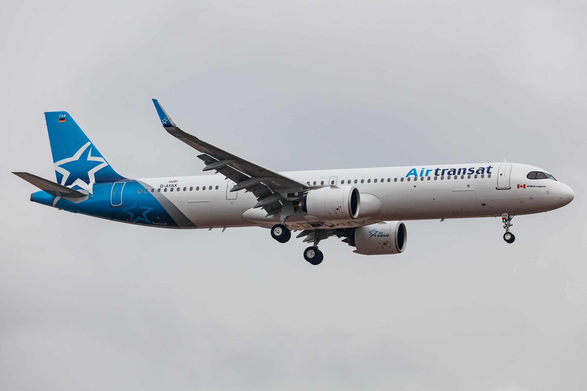 Hamburg Airport: Air Transat  (TS / TSC) |  Airbus A321-271NX A21N | D-AYAX | MSN 10287