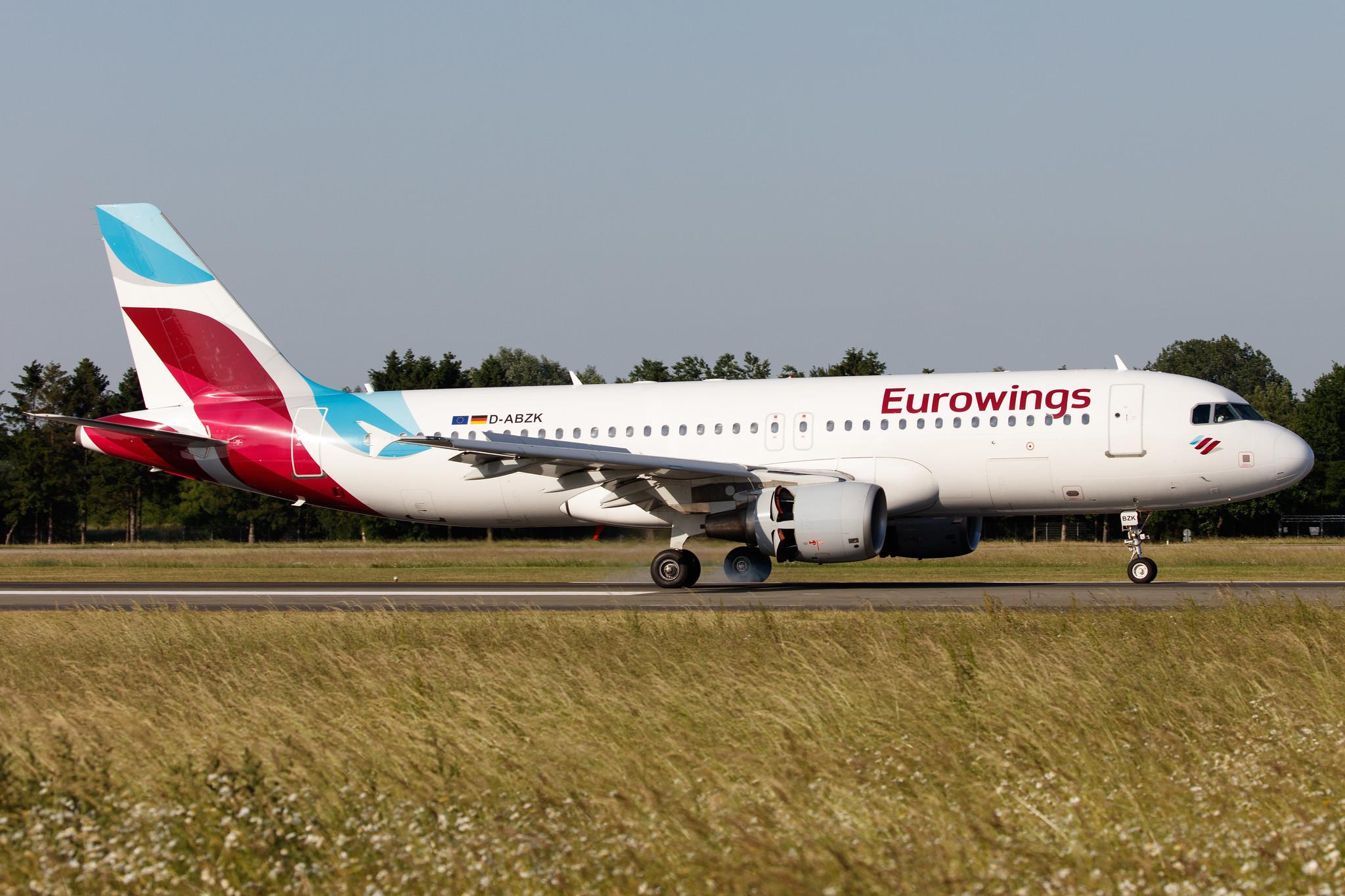 Hamburg Airport: Eurowings (EW / EWG) |  Airbus A320-216 A320 | D-ABZK | MSN 3213