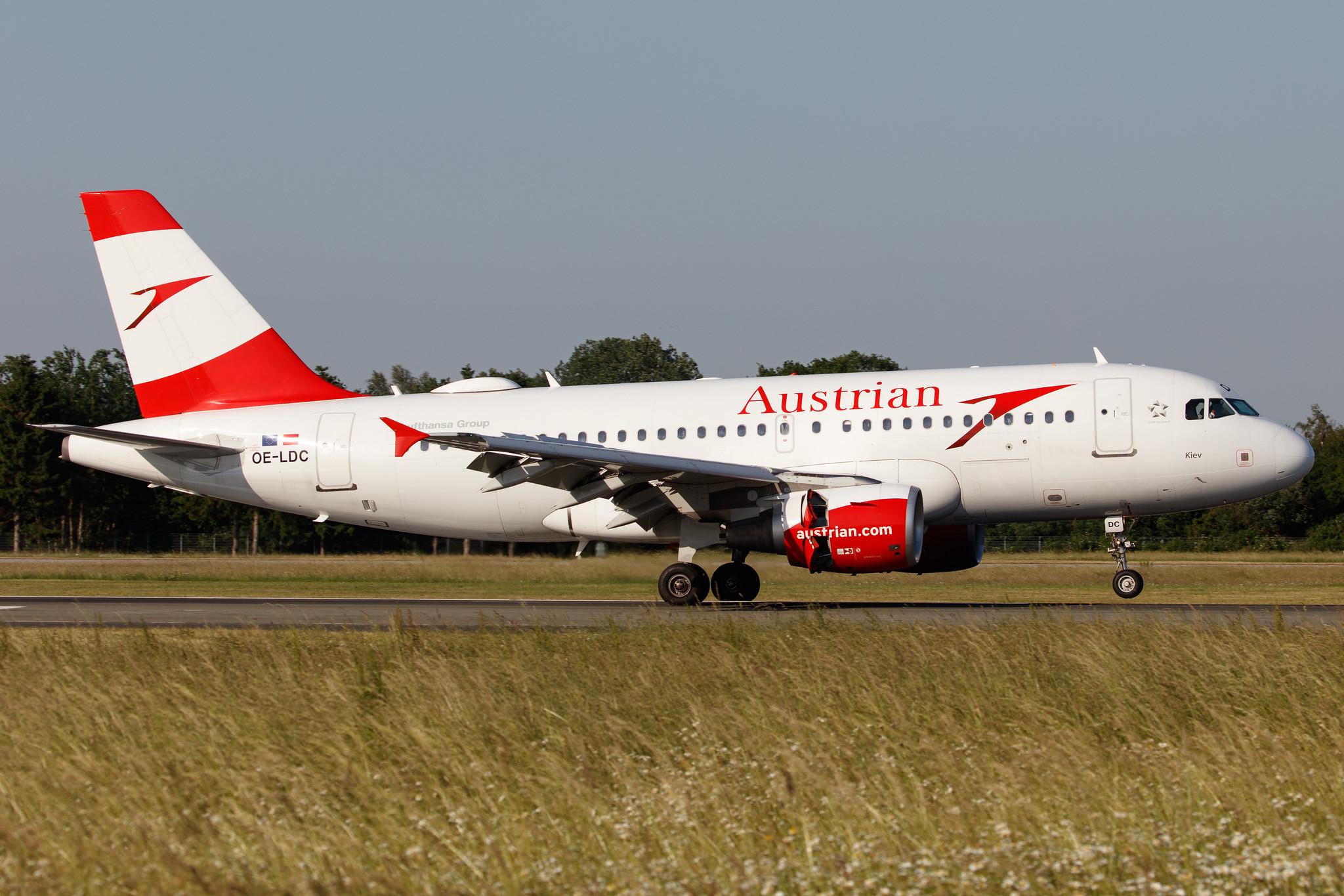 Hamburg Airport: Austrian Airlines (OS / AUA) |  Airbus A319-112 A319 | OE-LDC | MSN 2262