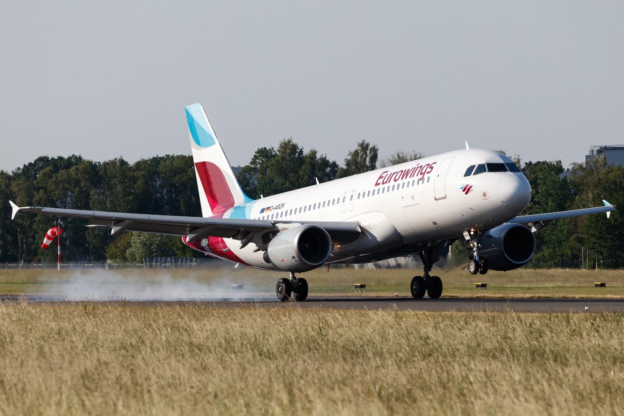 Hamburg Airport: Eurowings (EW / EWG) |  Airbus A320-216 A320 | D-ABZK | MSN 3213