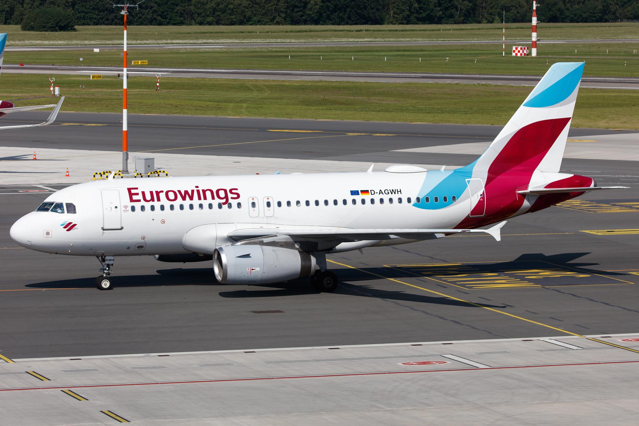 Hamburg Airport: Eurowings (EW / EWG) |  Airbus A319-132 A319 | D-AGWH | MSN 3352
