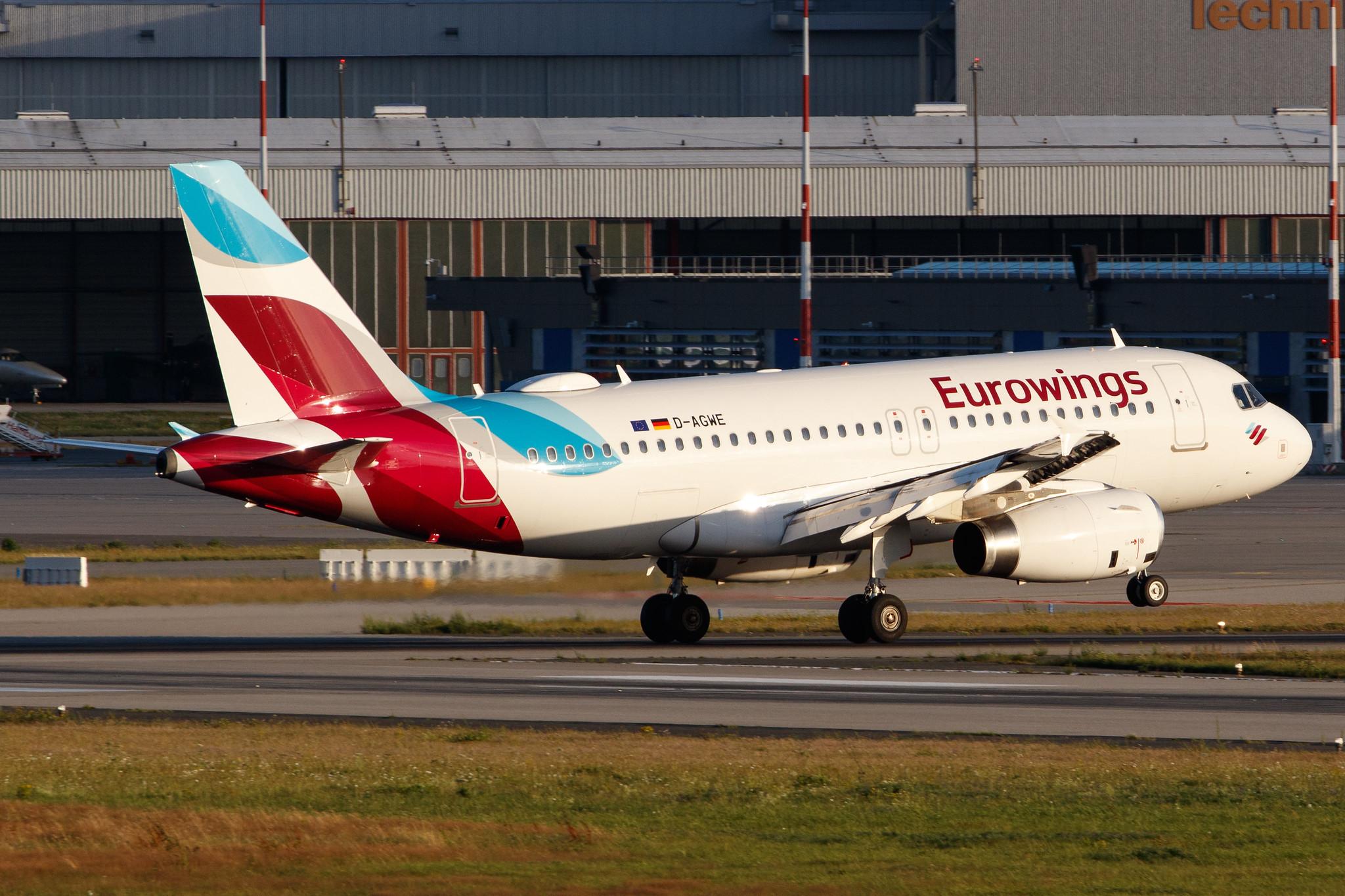 Hamburg Airport: Eurowings (EW / EWG) |  Airbus A319-132 A319 | D-AGWE | MSN 3128