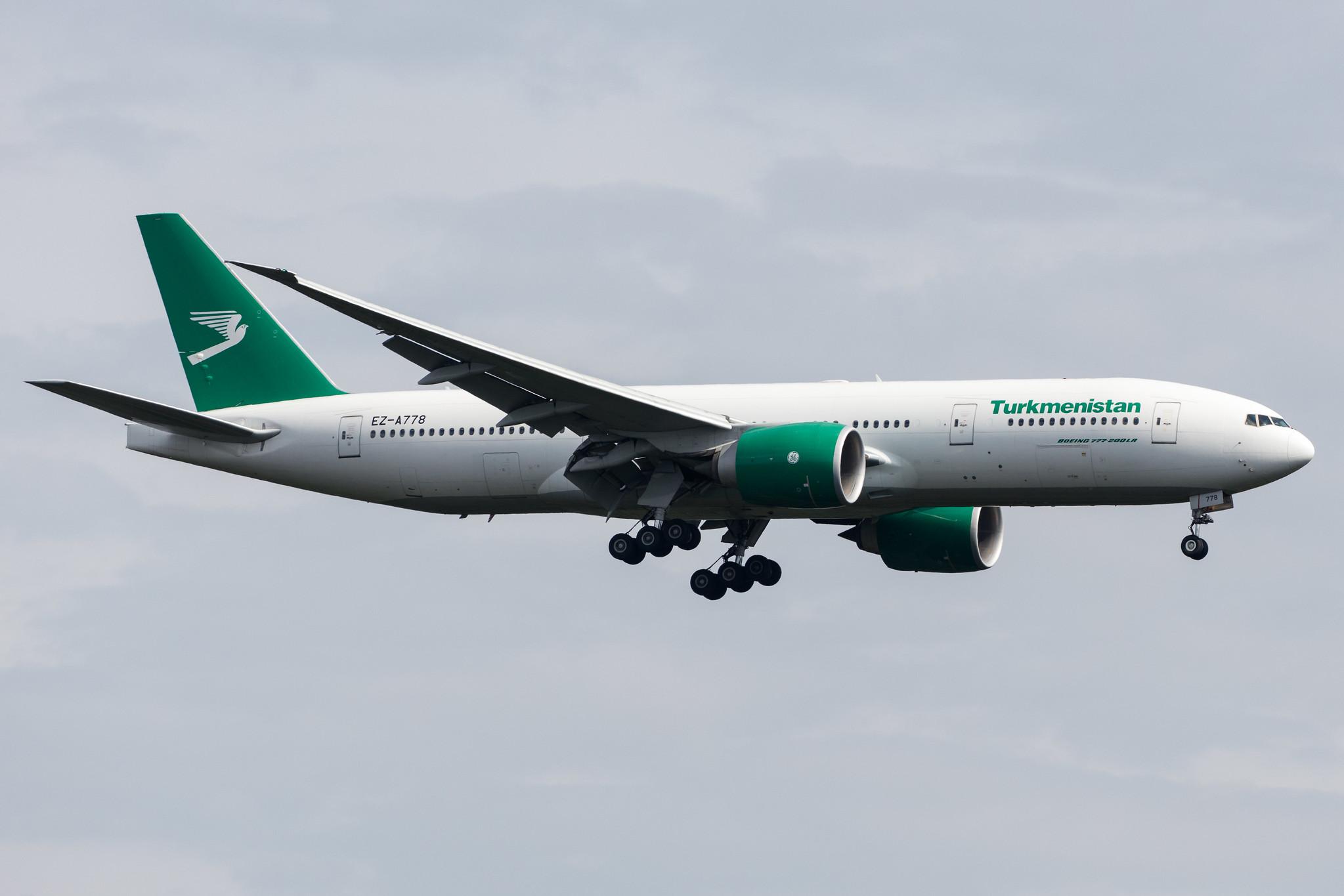 Frankfurt Airport: Turkmenistan Airlines (T5 / TUA) |  Boeing 777-22K(LR) B77L | EZ-A778 | MSN 42296