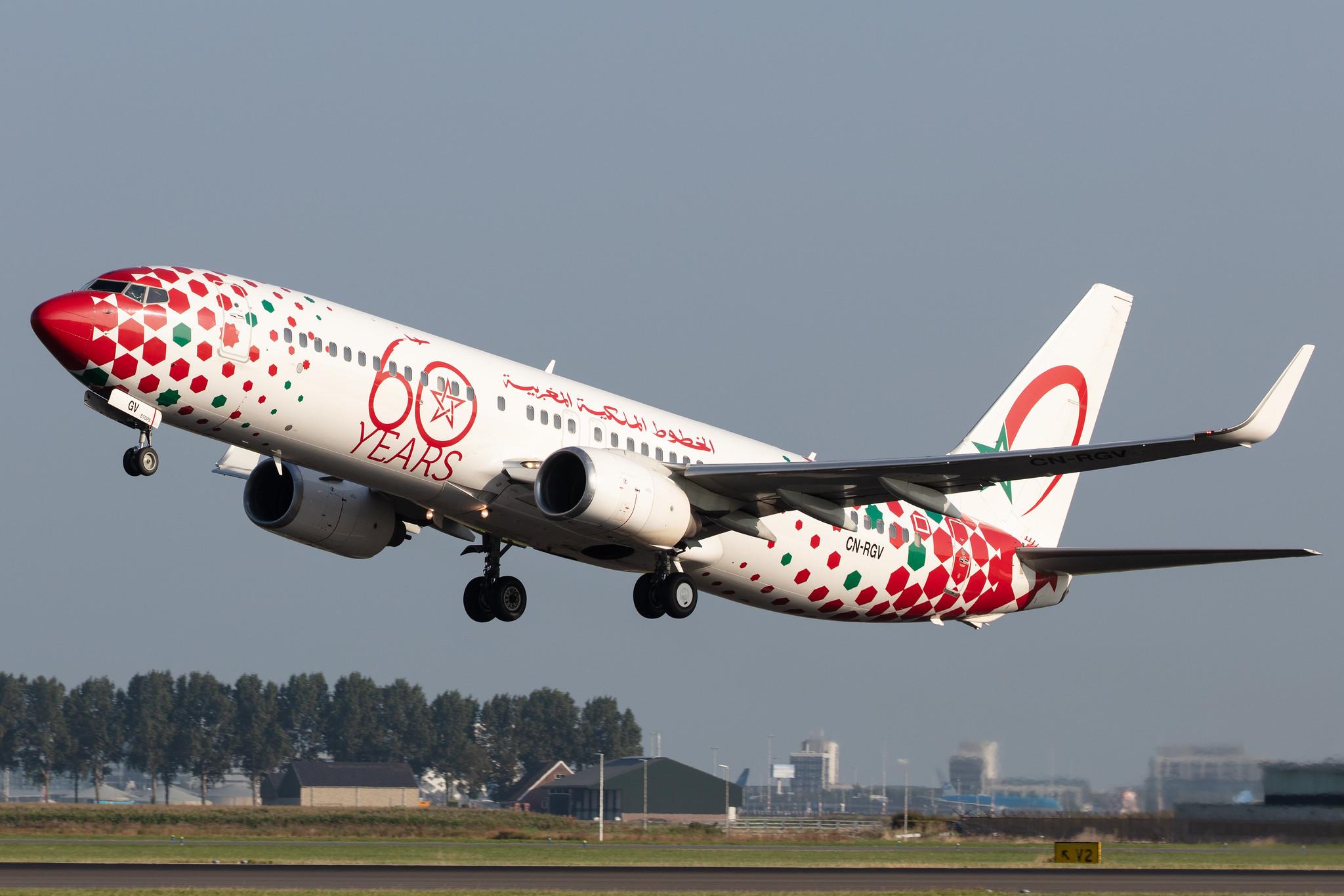 Amsterdam Schiphol: Royal Air Maroc (AT / RAM) |  Livery: 60 Years Livery |  Boeing 737-85P B738 | CN-RGV | MSN 33982