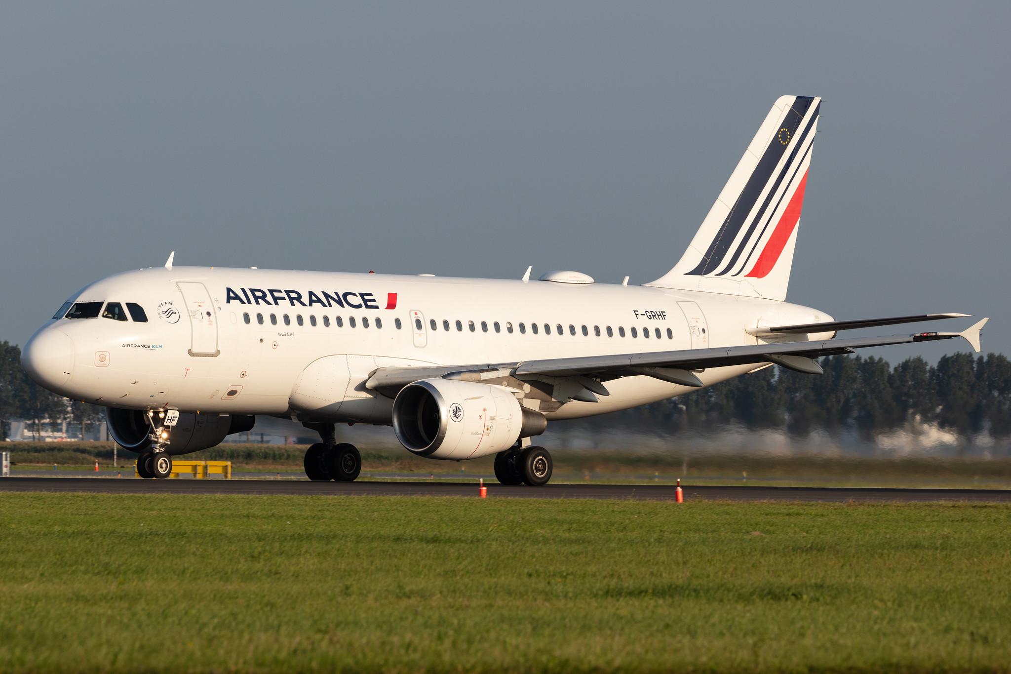 Amsterdam Schiphol: Air France (AF / AFR) |  Airbus A319-111 A319 | F-GRHF | MSN 1025