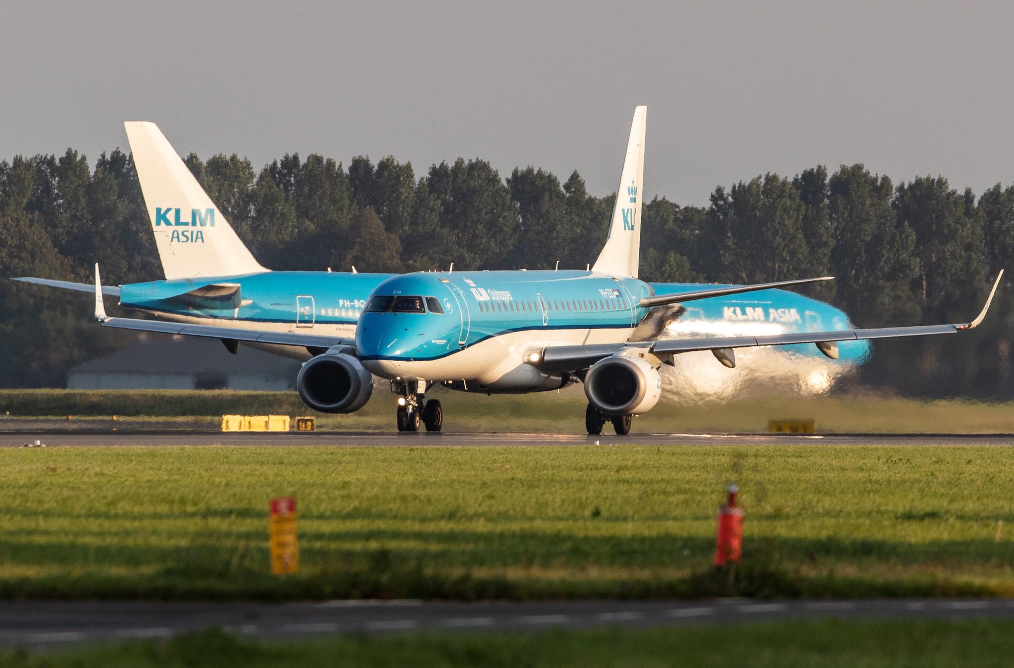 Amsterdam Schiphol: KLM (KL / KLM) | Operator: KLM Cityhopper |  Embraer E190STD E190 | PH-EZG | MSN 19000315