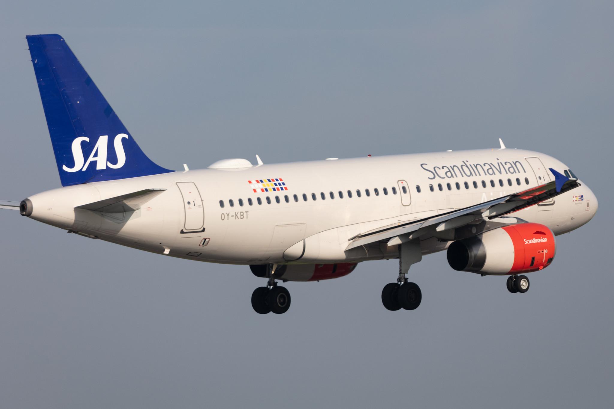 Amsterdam Schiphol: SAS (SK / SAS) |  Airbus A319-131 A319 | OY-KBT | MSN 3292