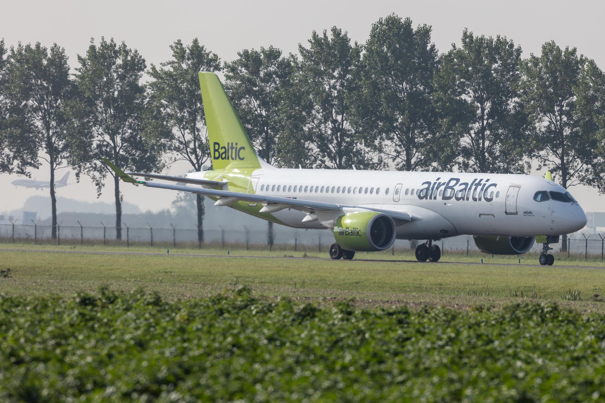 Amsterdam Schiphol: Air Baltic (BT / BTI) |  Airbus A220-300 BCS3 | YL-CSC | MSN 55005