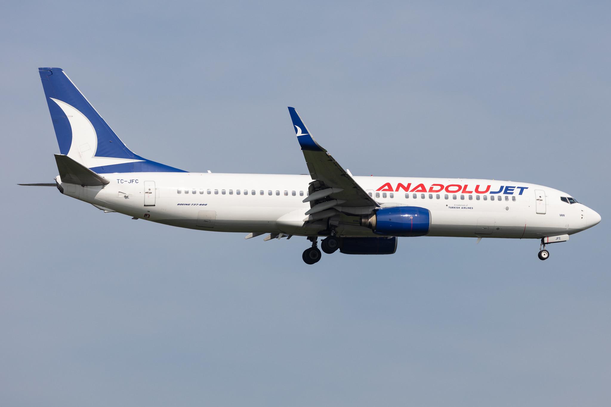 Amsterdam Schiphol: AnadoluJet (TK / THY) | Operator: Turkish Airlines |  Boeing 737-8F2 B738 | TC-JFC | MSN 29765