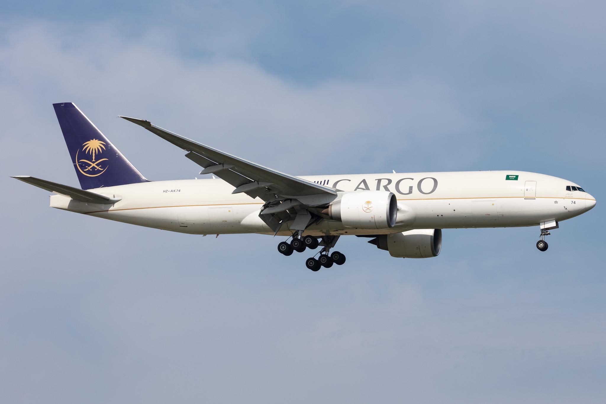 Amsterdam Schiphol: Saudia Cargo (SV / SVA) | Operator: Saudia |  Boeing 777-FFG B77L | HZ-AK74 | MSN 60340